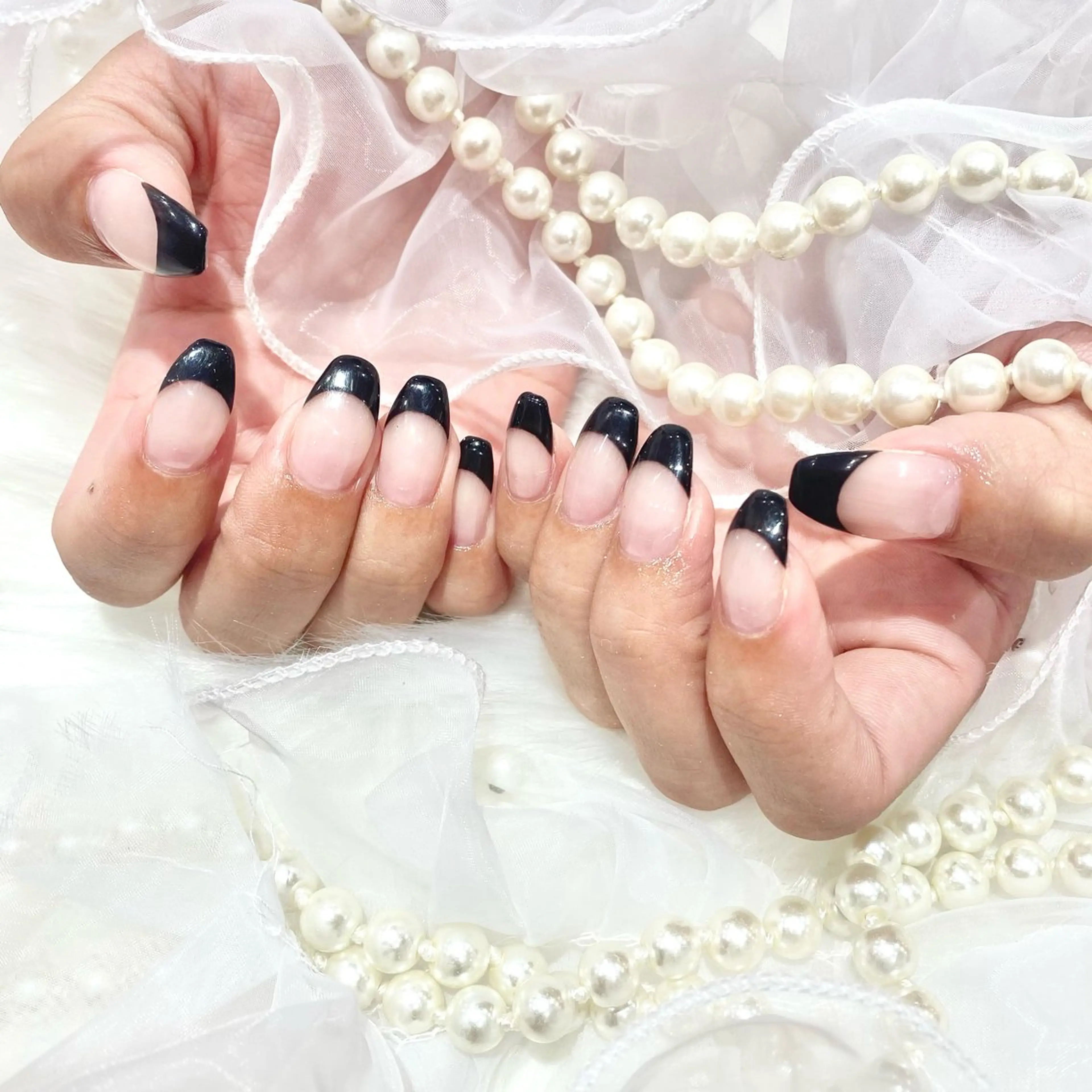 【HAND】オフなし⭐️フレンチ(クリアベース)の写真