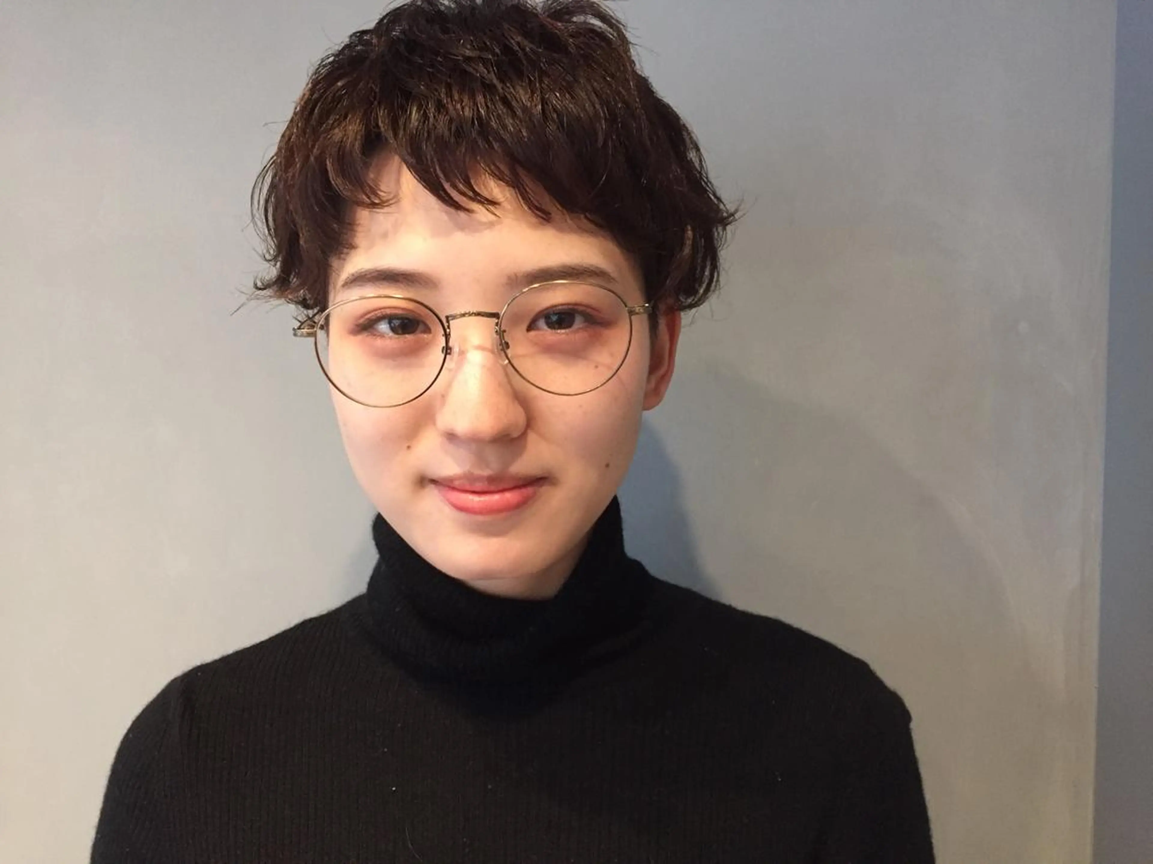 ショート カラー パーマ ボブ ショートヘア カット ヘアカラー パーマ トリートメント 水口 英里のヘアスタイル