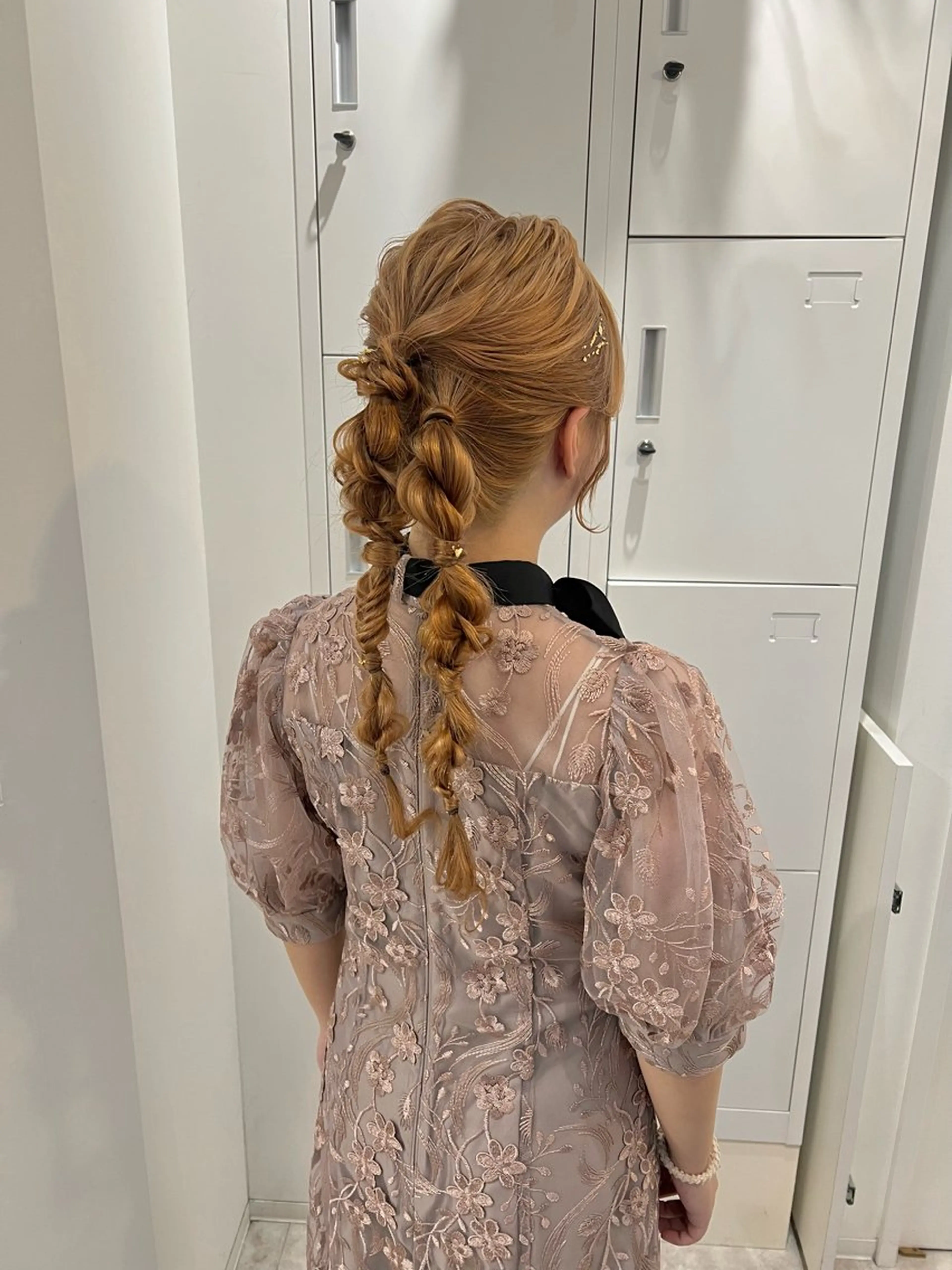 ロング ヘアアレンジ 結婚式・ブライダル ヘアセット 黒阪 なみのヘアスタイル