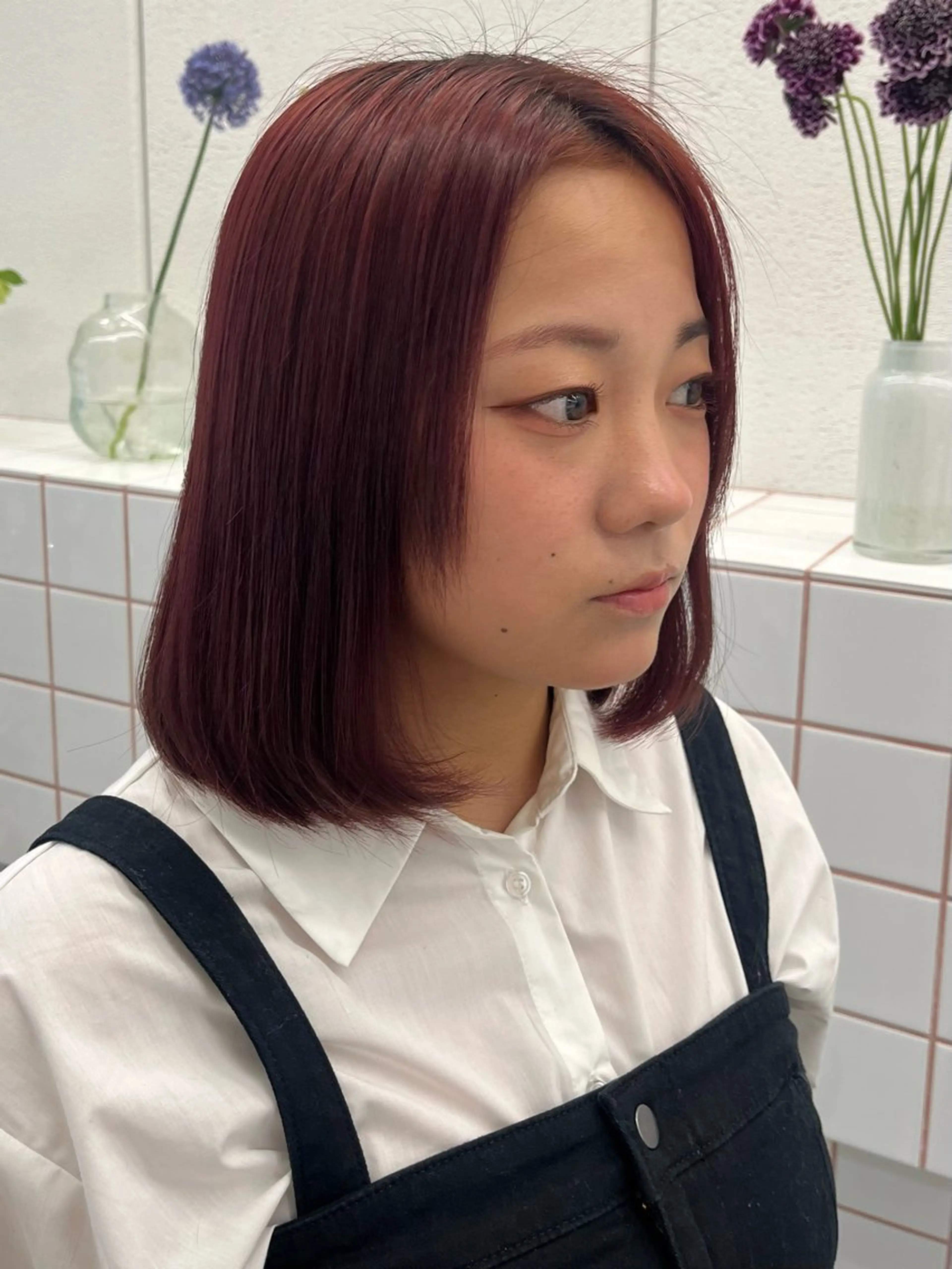 ショート カラー ヘアカラー トリートメント 🌼花屋併設🌼 木下奈々望のヘアスタイル