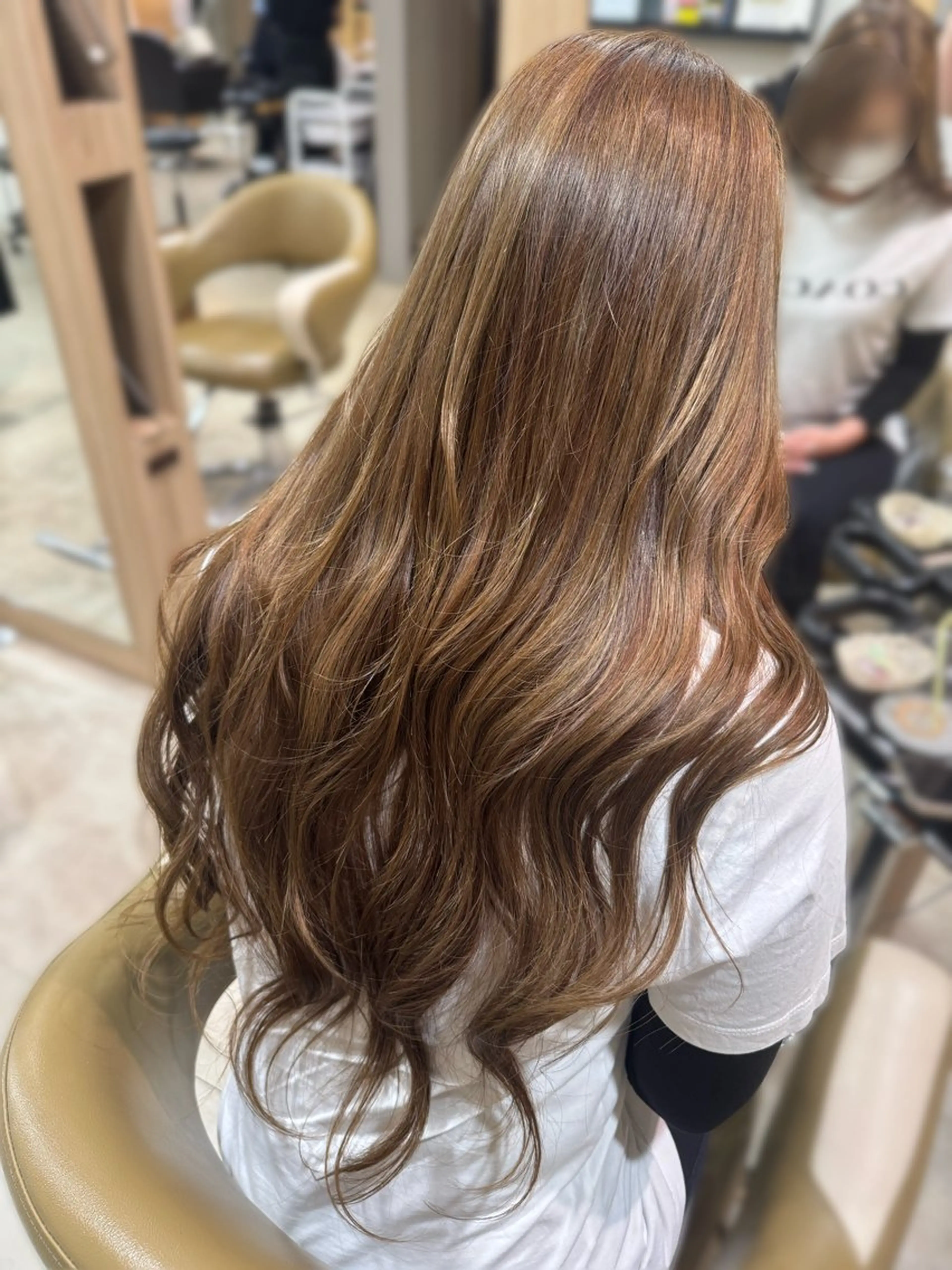 ロング カラー ベージュカラー みく♡ 縮毛モデル様募集中のヘアスタイル