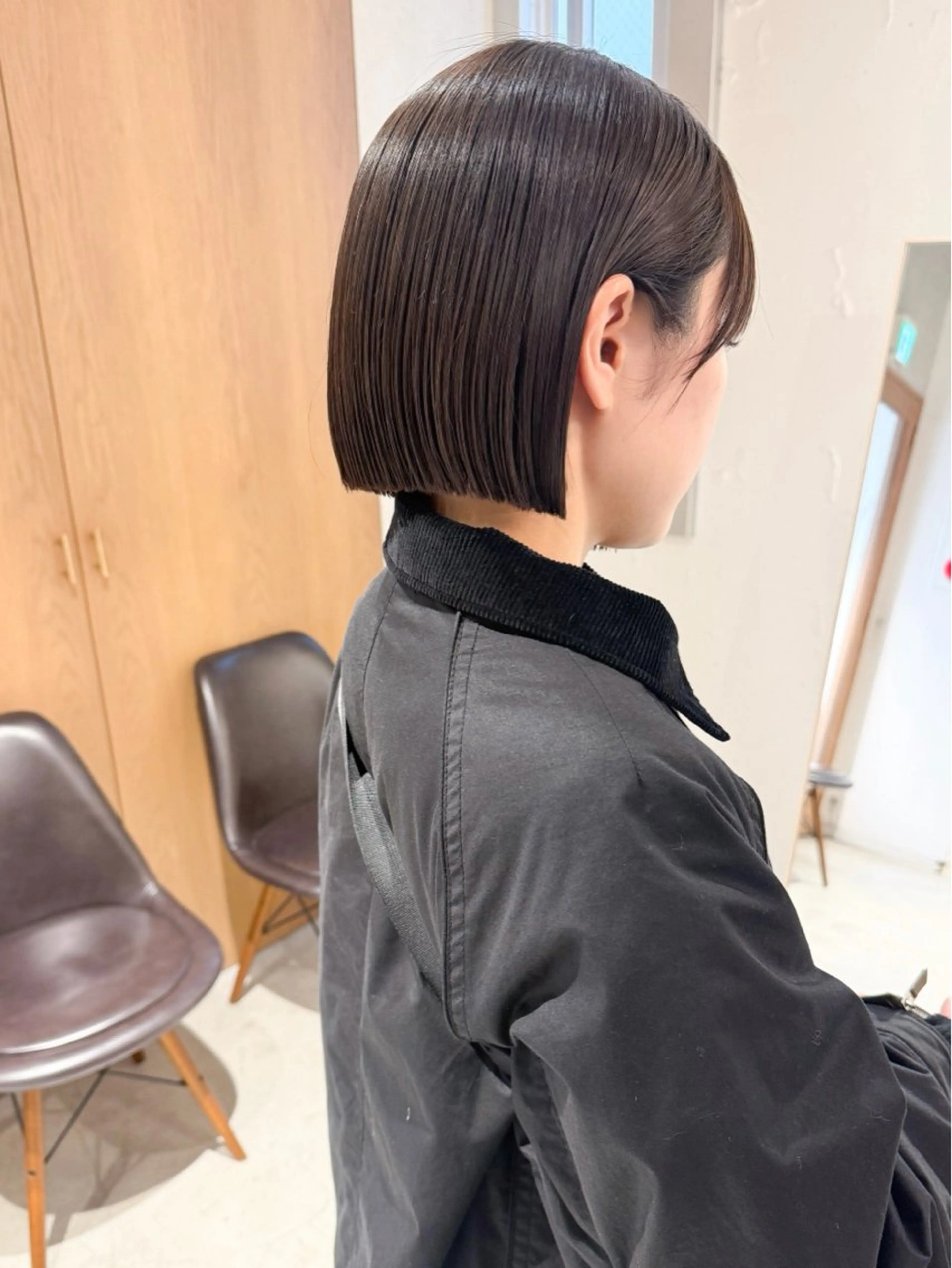 ショート カラー カット ヘアカラー トリートメント 似合わせぷつっとボブ 縮毛矯正 久保田彩菜のヘアスタイル