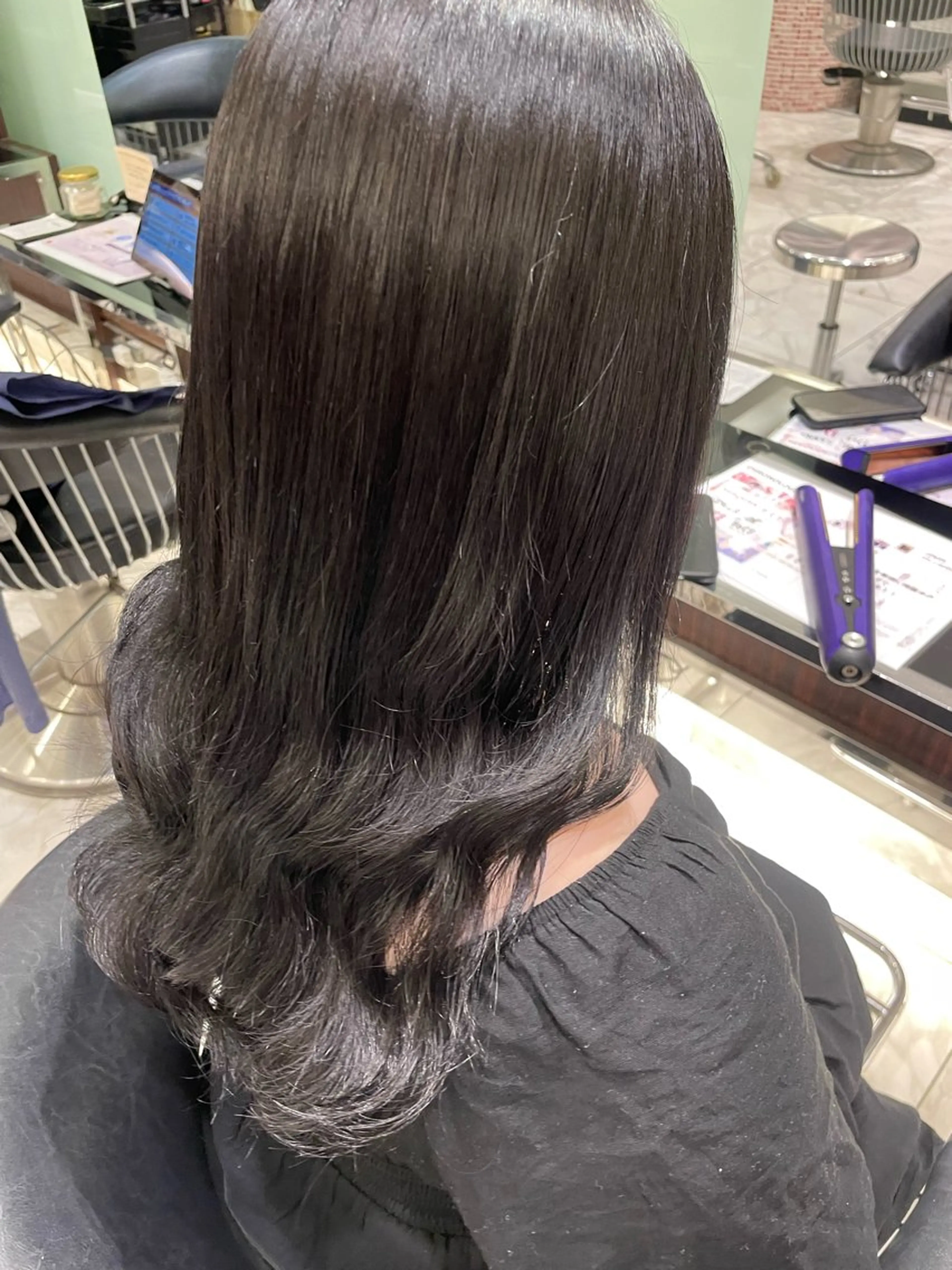 セミロング 韓国風パーマ/ヘア セット/店長みづきのヘアスタイル