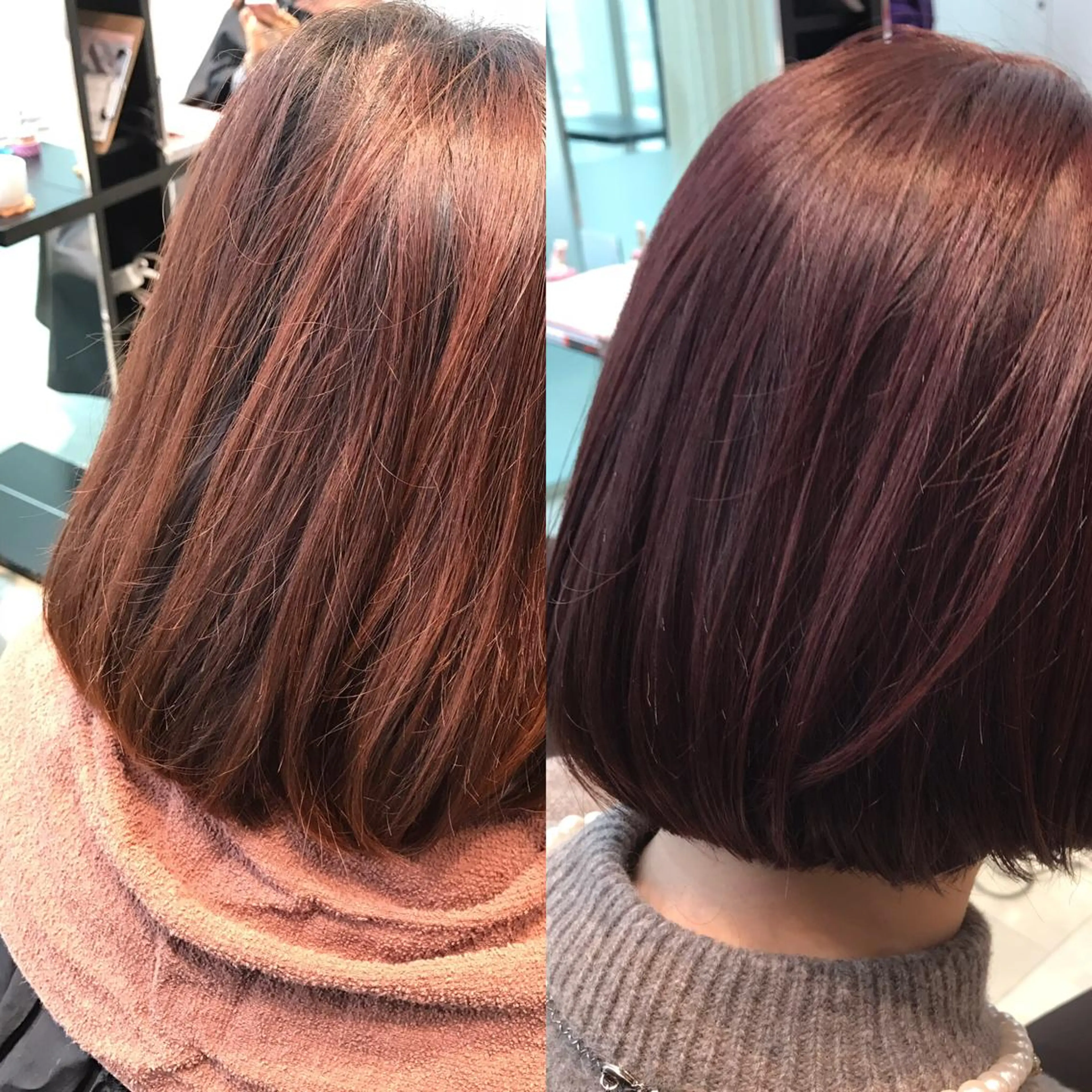 ショート ミディアム セミロング ロング カラー ピンクカラー ピンクパープル パープルカラー Re:ta KANZOのヘアスタイル