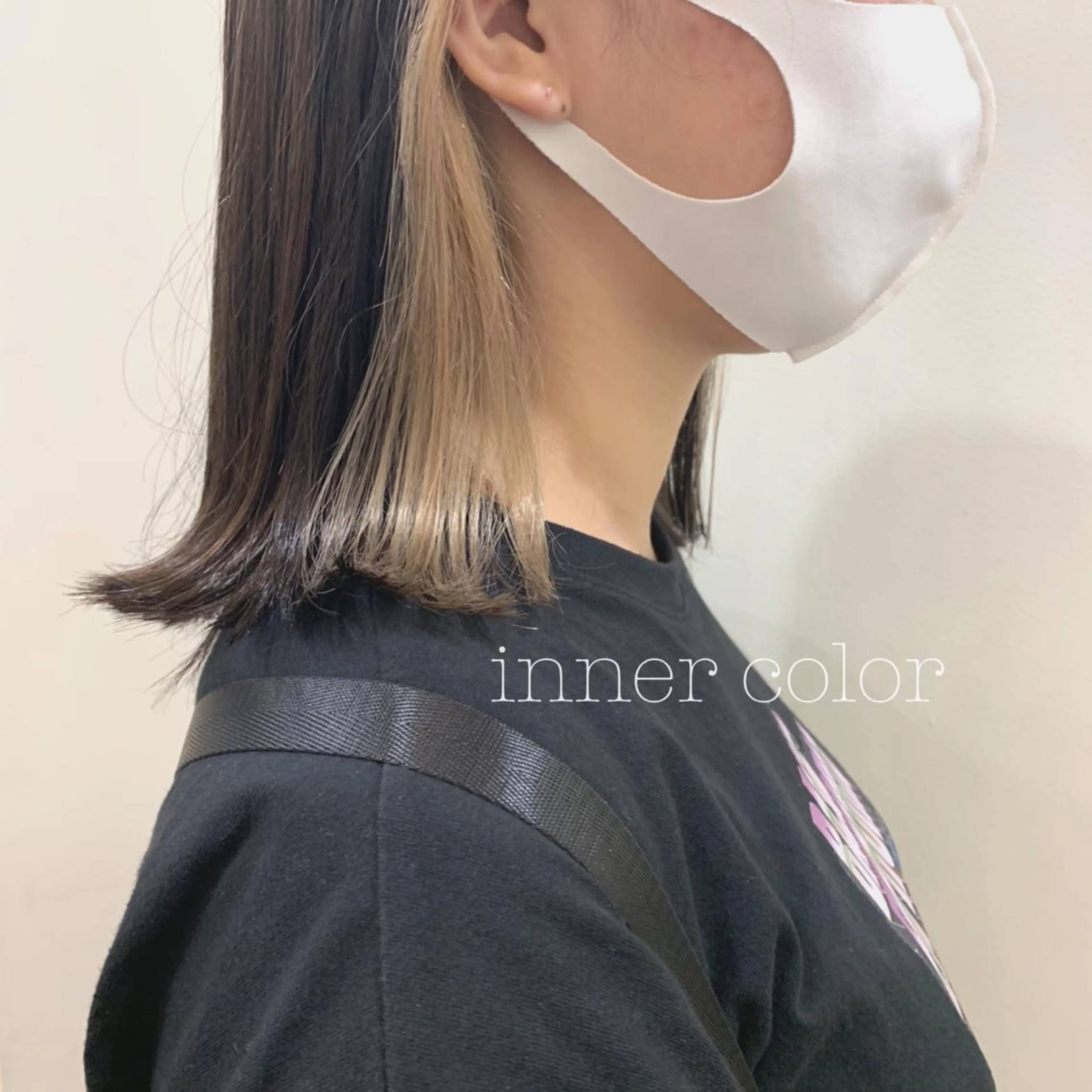 ミディアム カラー カット ヘアカラー トリートメント ぱつっとボブ/ 小野あかねのその他イメージ