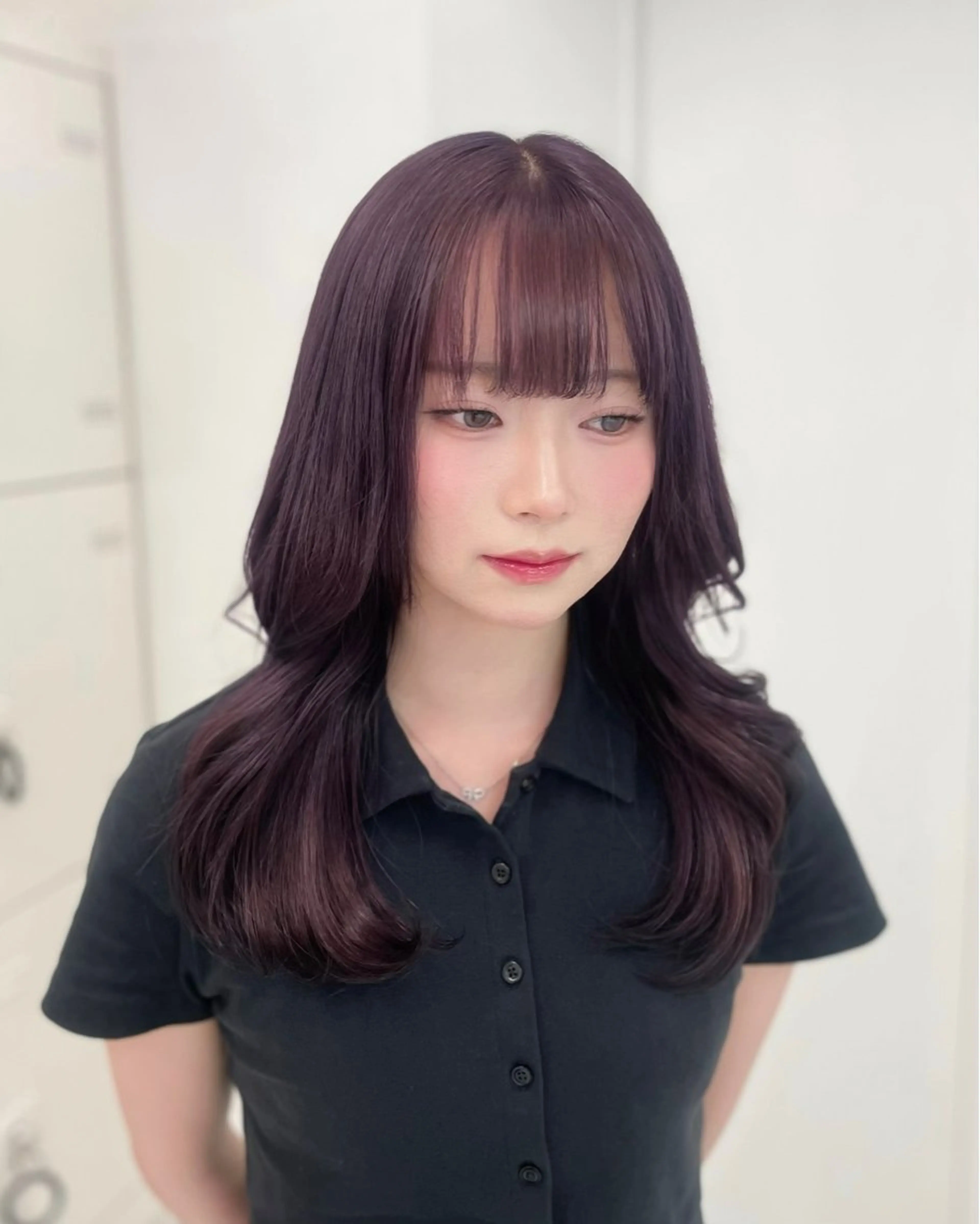 セミロング カラー 艶モテ・韓国スタイル 🤍りんのヘアスタイル