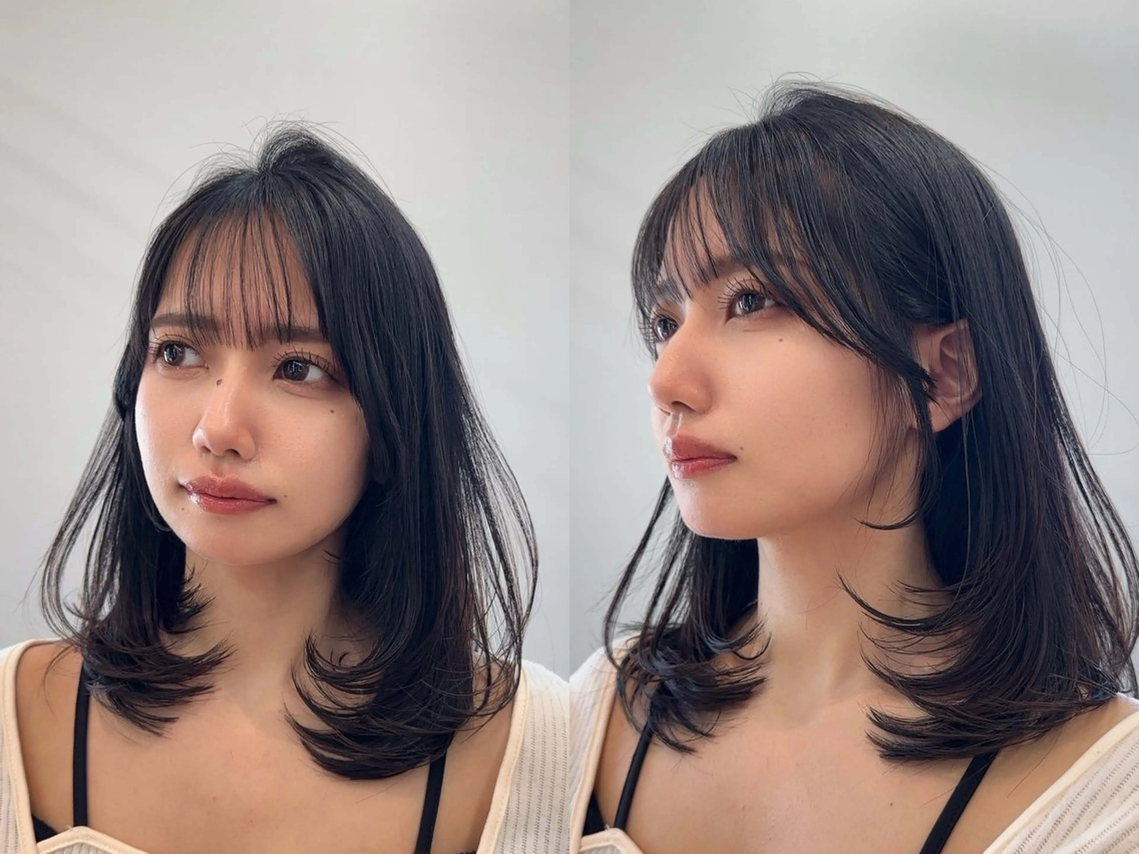 ミディアム カット ヘアカラー トリートメント ✨髪質改善特化✨副 店長椎葉信乃介のヘアスタイル