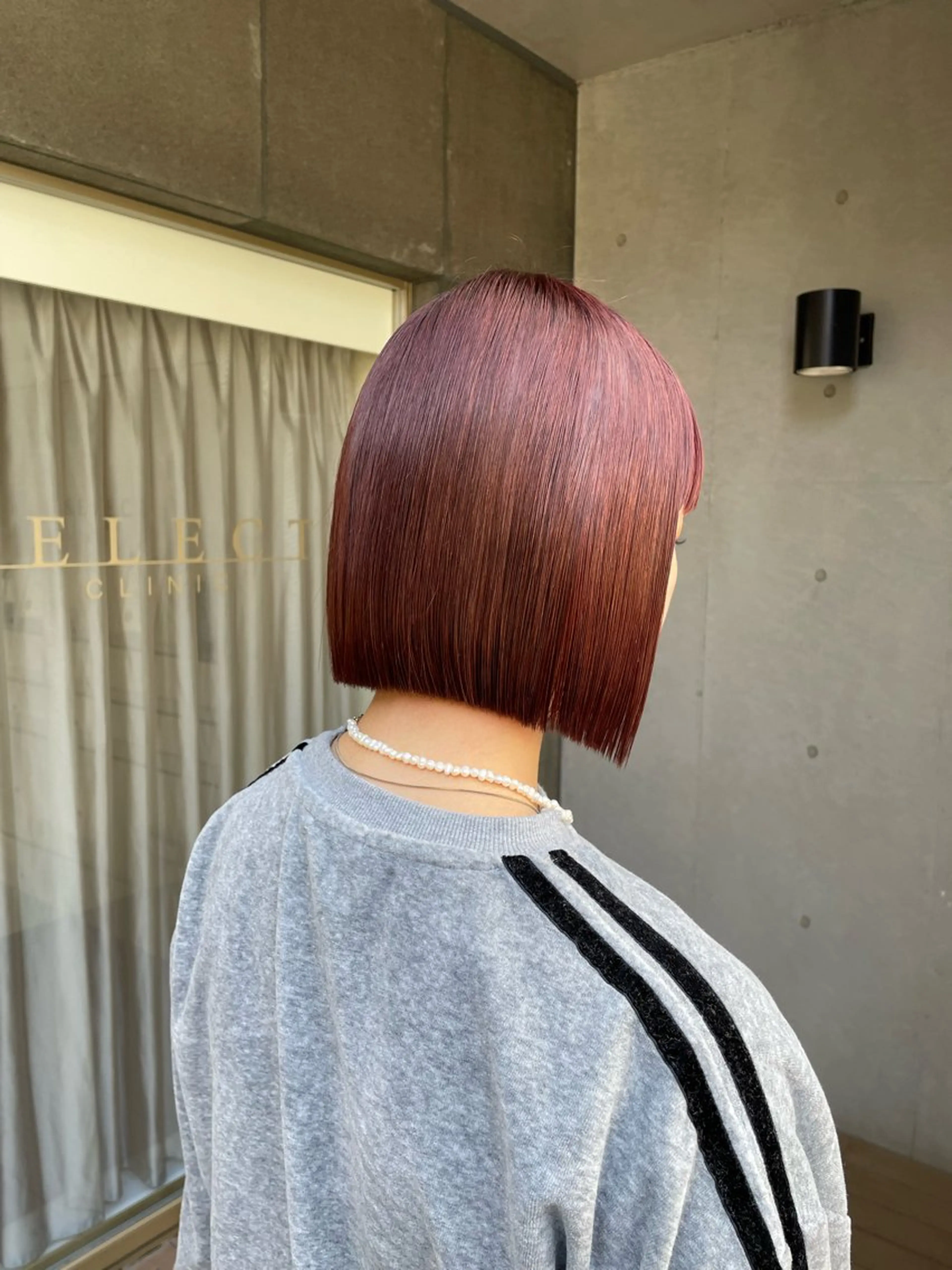 ショート カラー レッドカラー ボブ 縮毛矯正 トリートメント 艶髪／レイヤー／ 透明感🎀／MARIのヘアスタイル