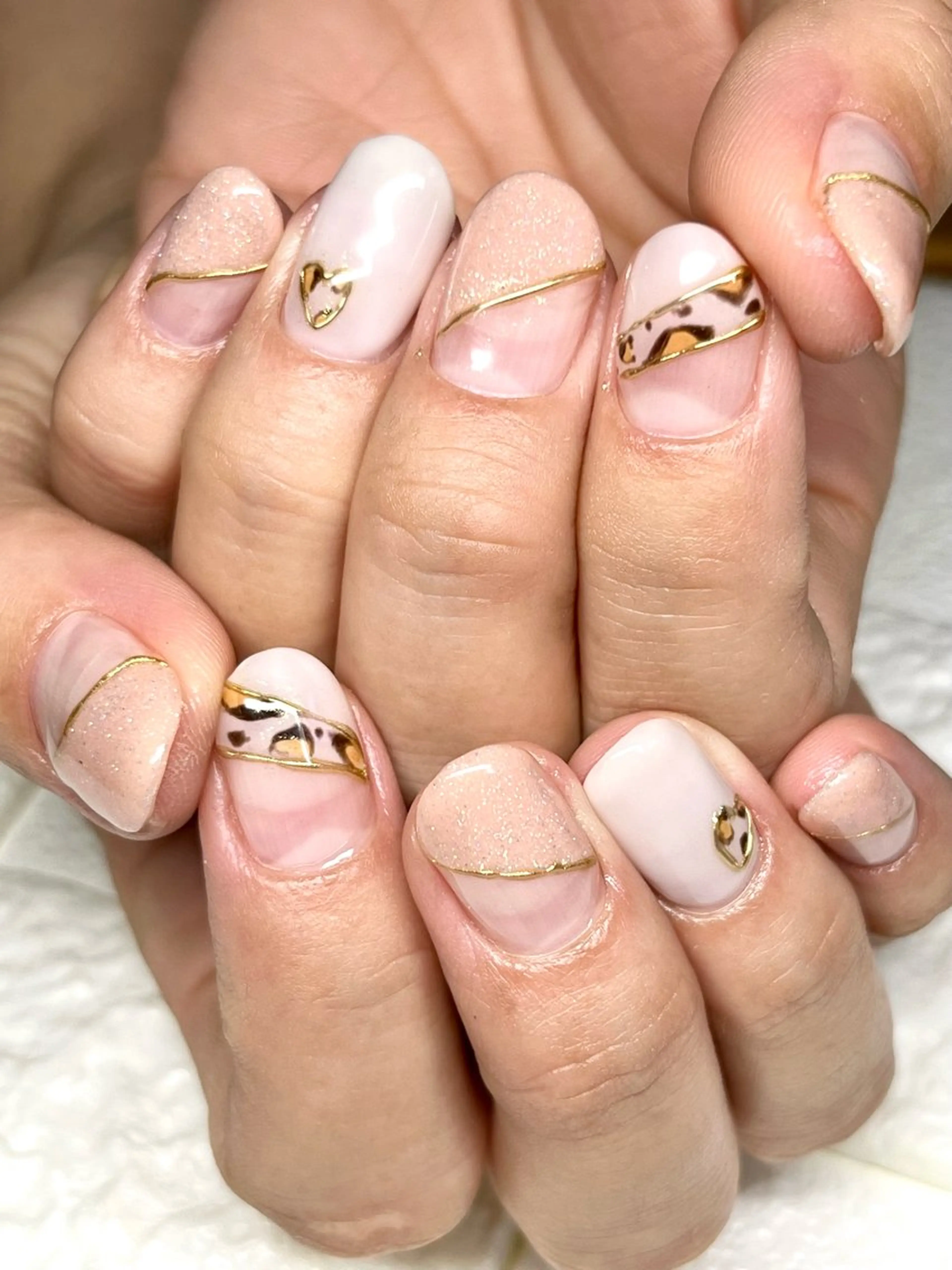 ネイル アニマル柄 ハンドネイル まり りぃ〜んのネイルデザイン