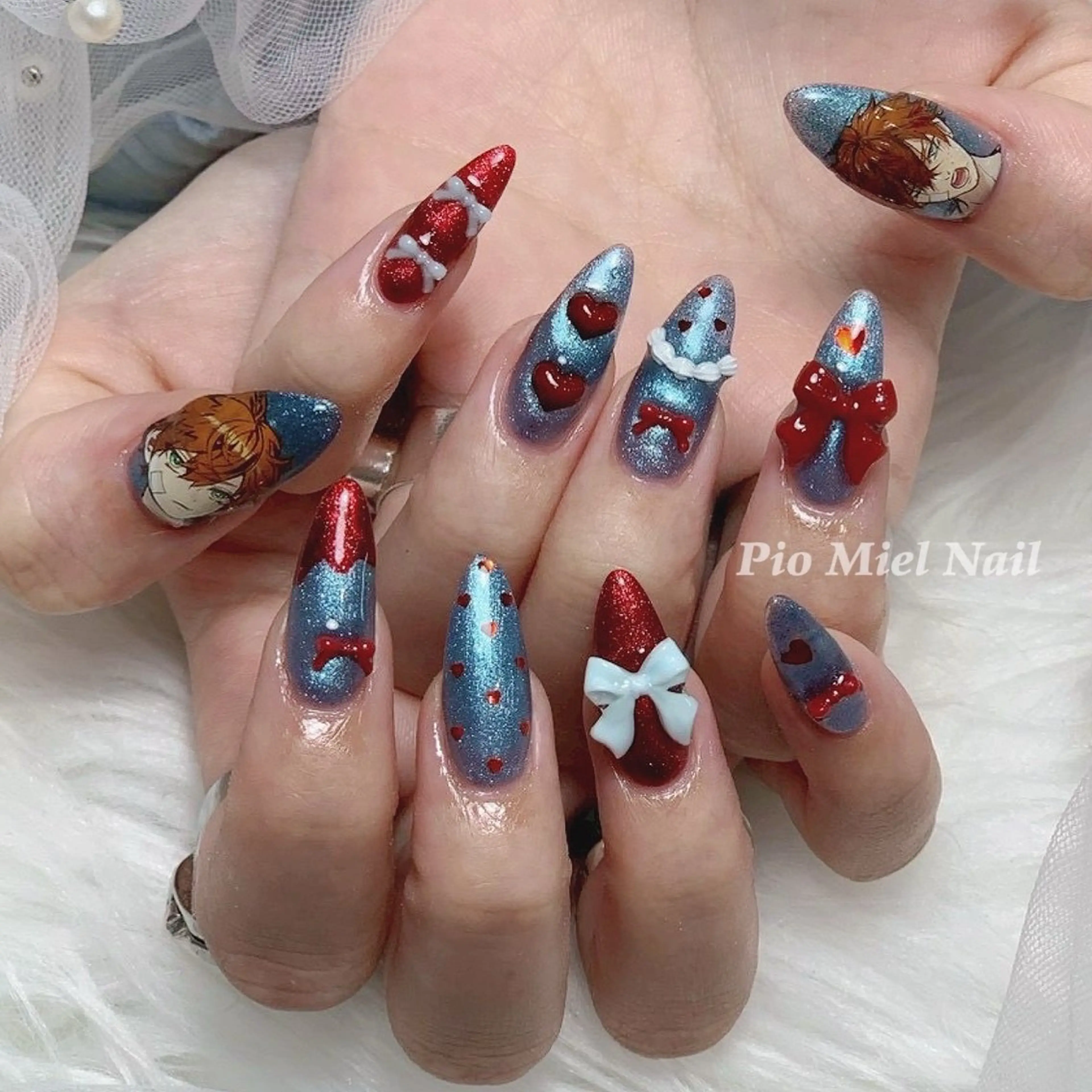 ネイル ハンドネイル HANA 長さだしのネイルデザイン