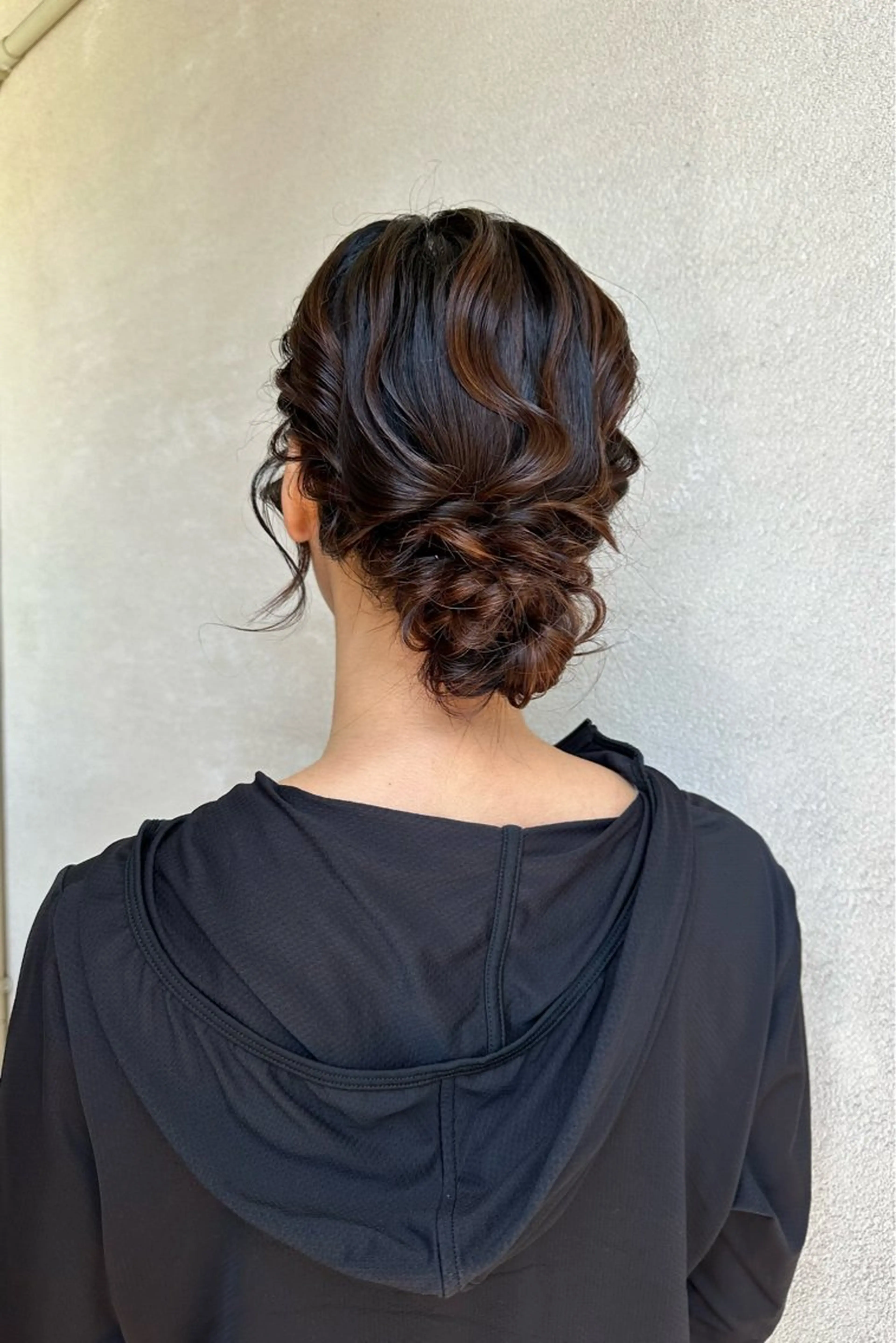 セミロング ヘアアレンジ 浴衣 hair make applause.所属・小賀 栞奈のヘアスタイル