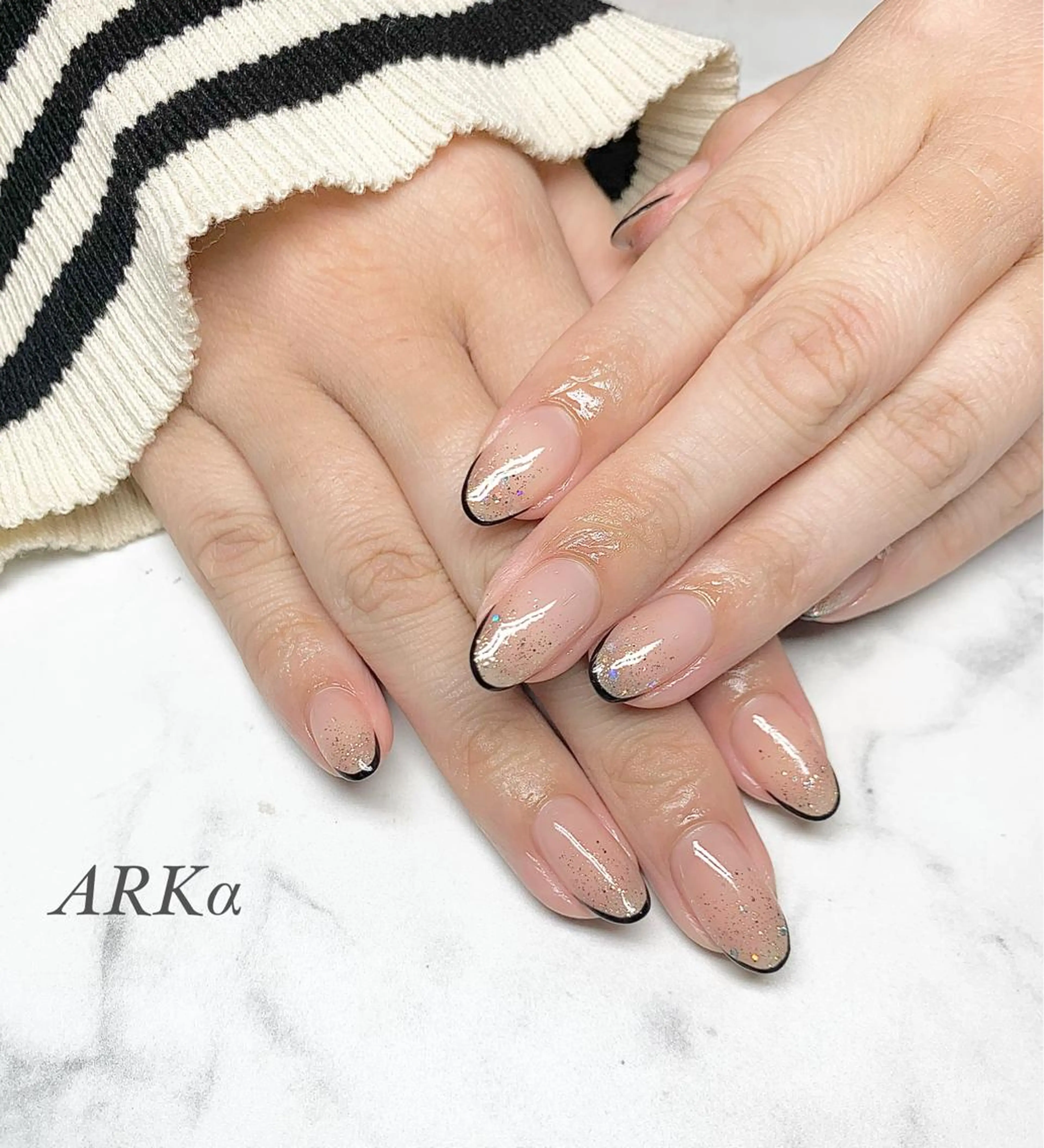 ミディアム ネイル ハンドネイル Nailsalon ARKαのネイルデザイン