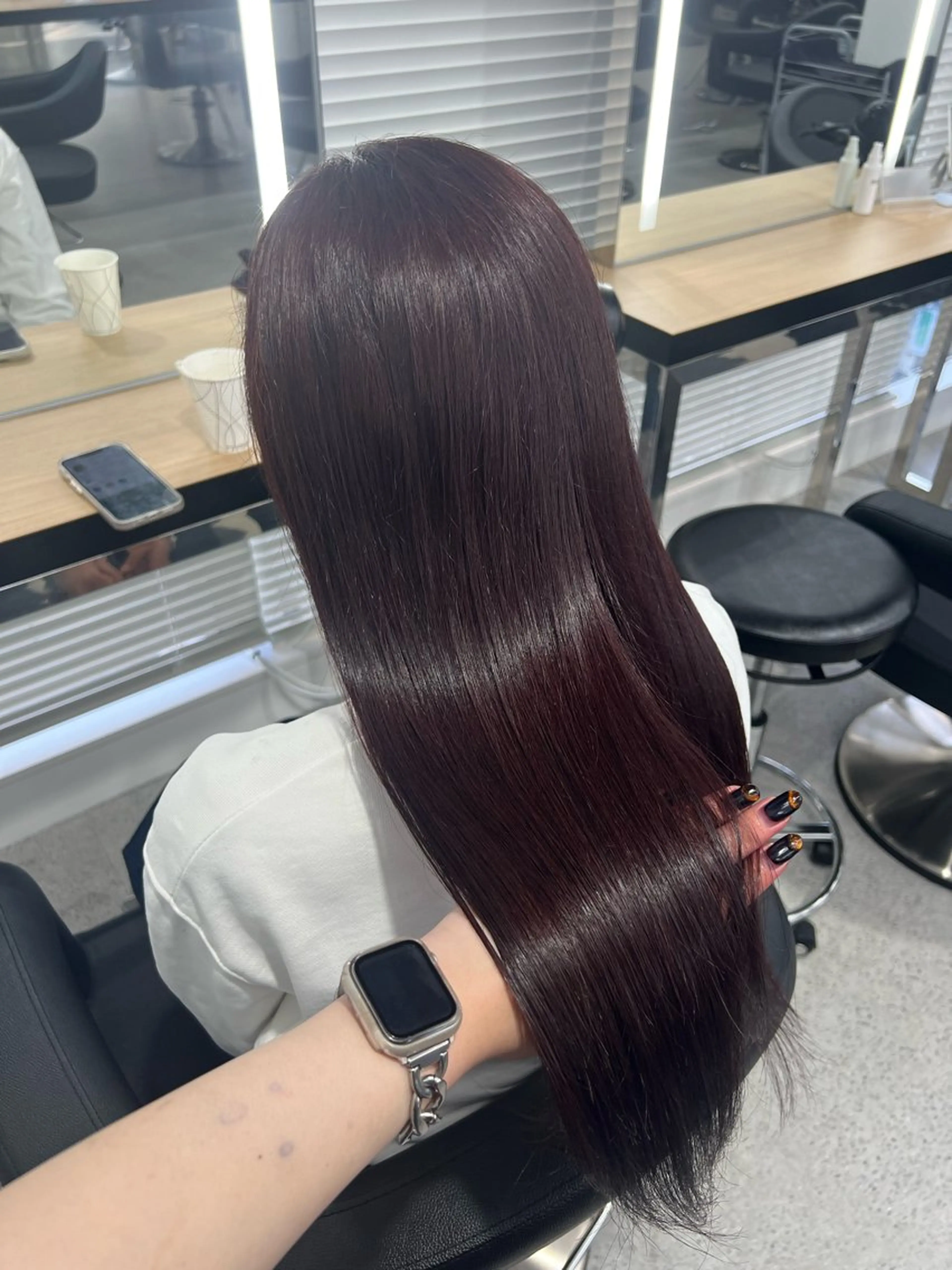 ロング カラー 暗髪🩶ラベンダー/ ブルー/ユウナ🤍のヘアスタイル