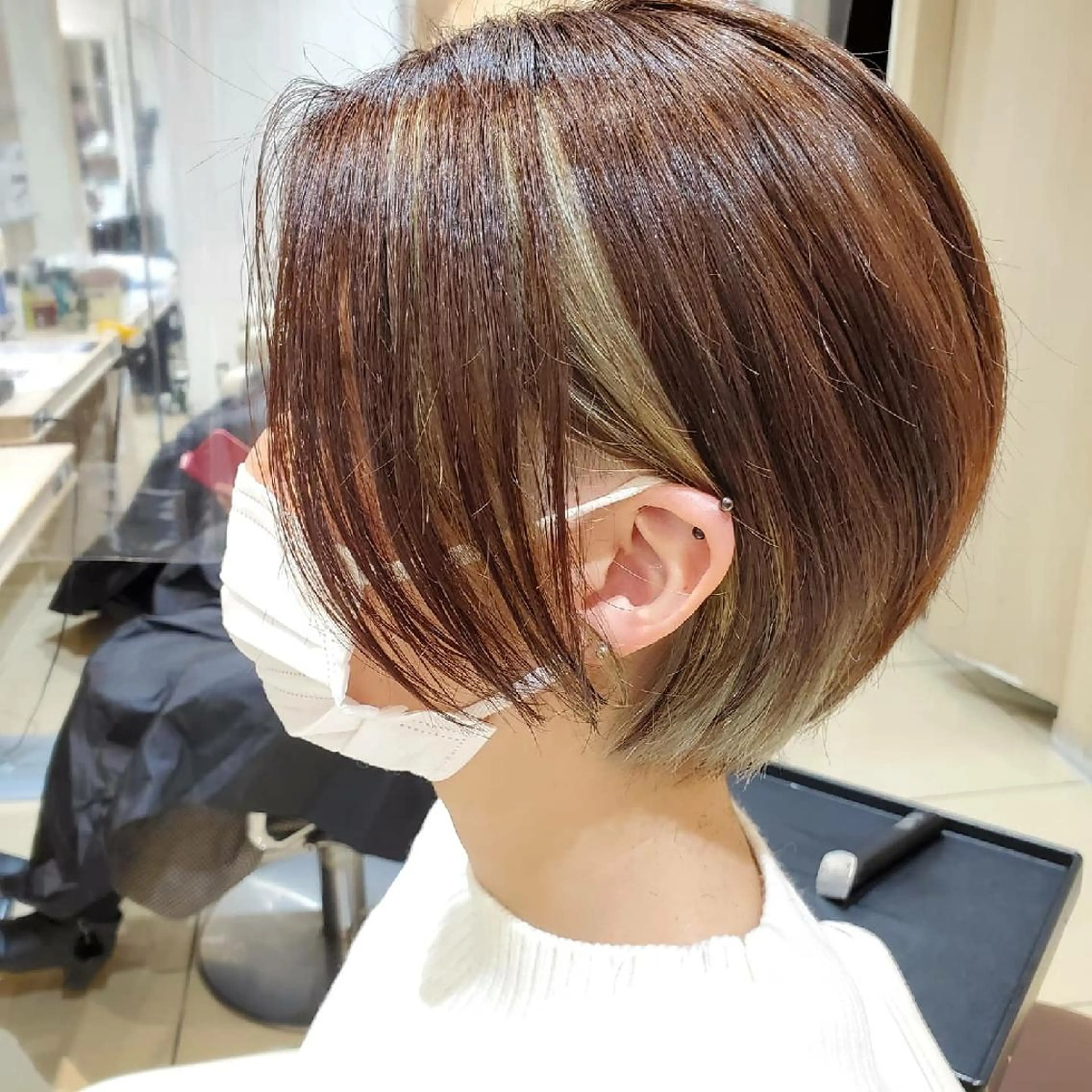 ショート ヘアカラー トリートメント 社内カット講師・店長 菅原賢一のヘアスタイル