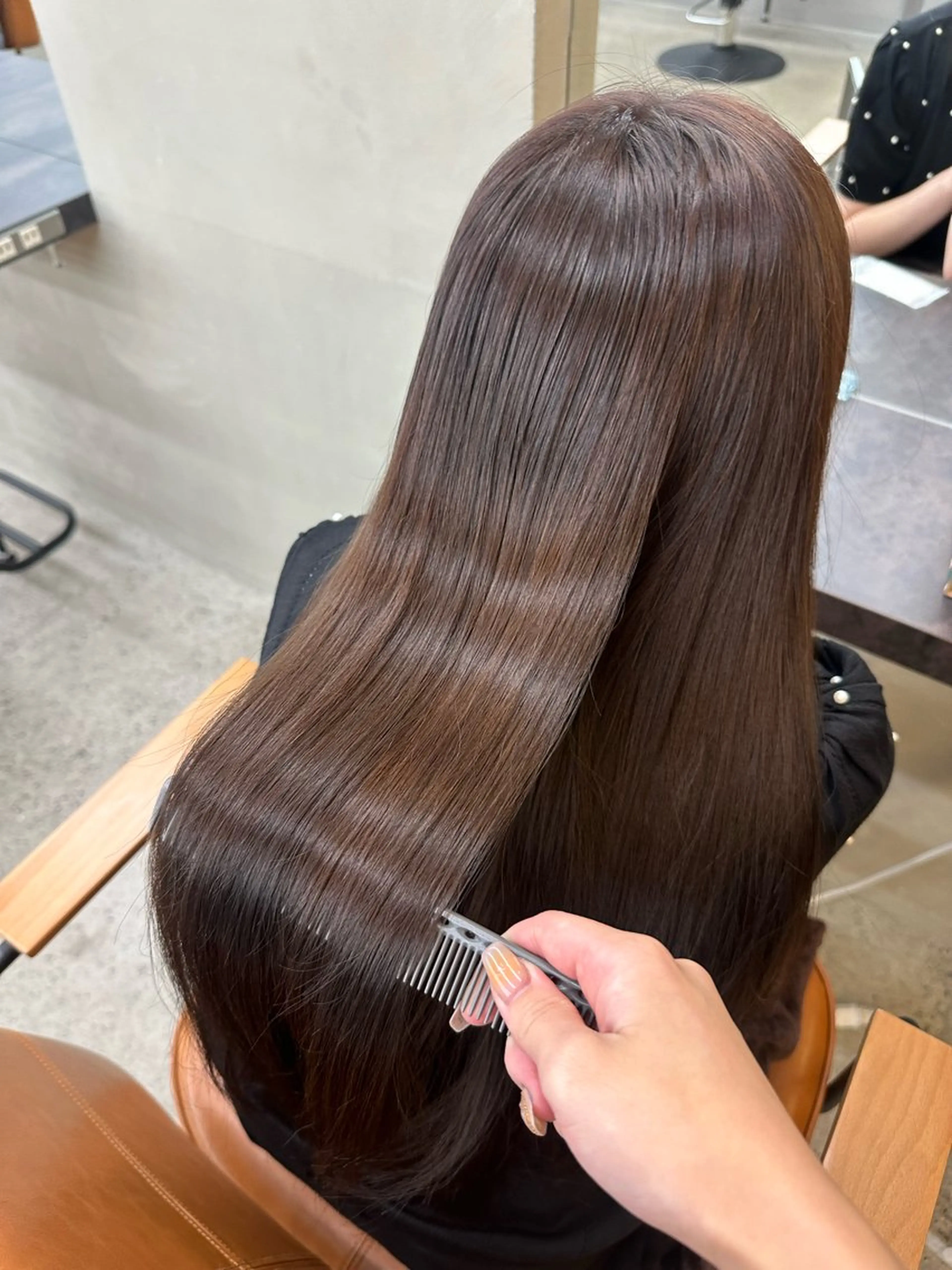 ✨サラツヤ美髪コース 【カット/髪質改善ケアカラー/美髪縮毛矯正/】✨内部補修トリートメント🎀✨の写真