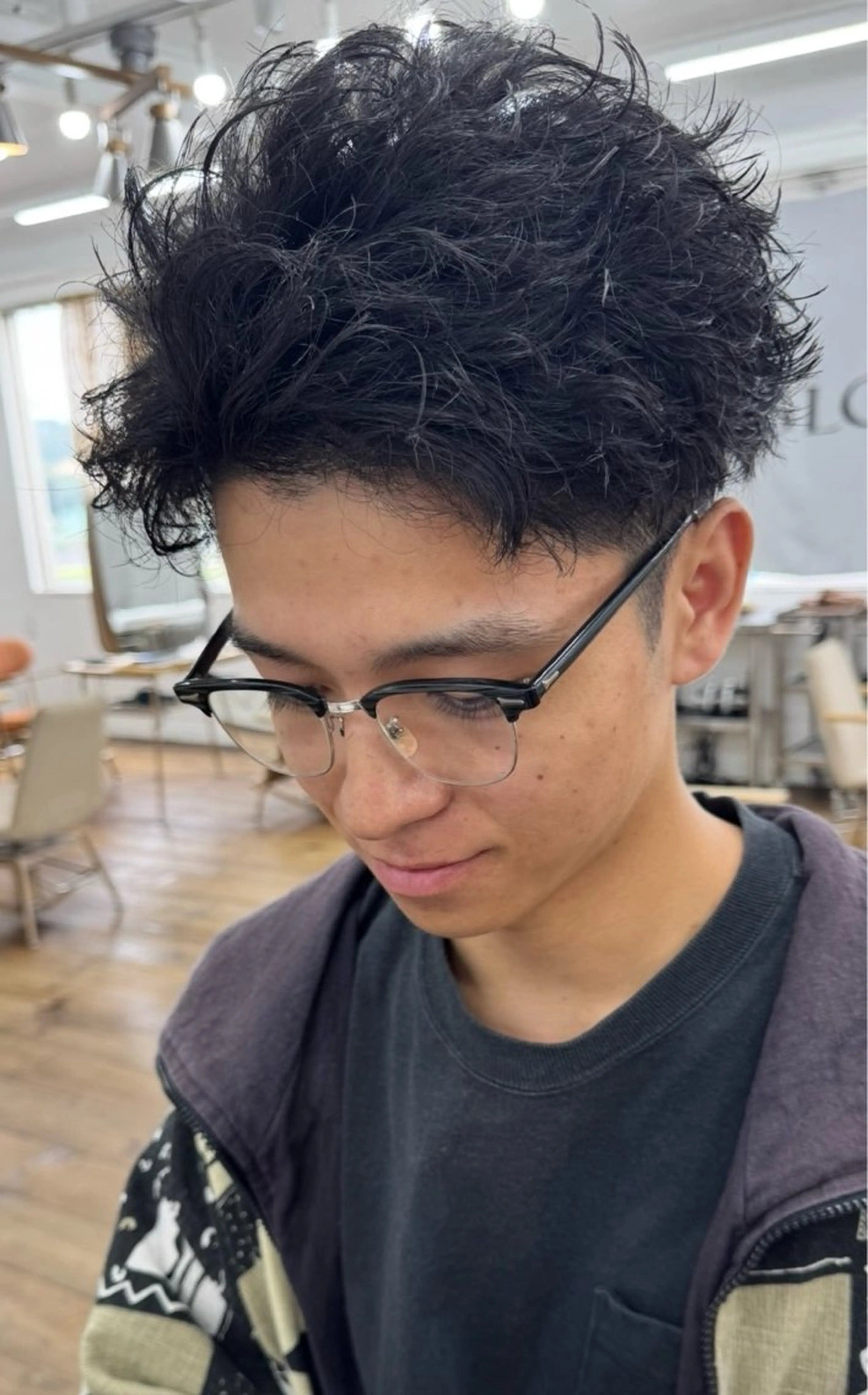 ショート カット パーマ “slow” 岡本海万。のヘアスタイル