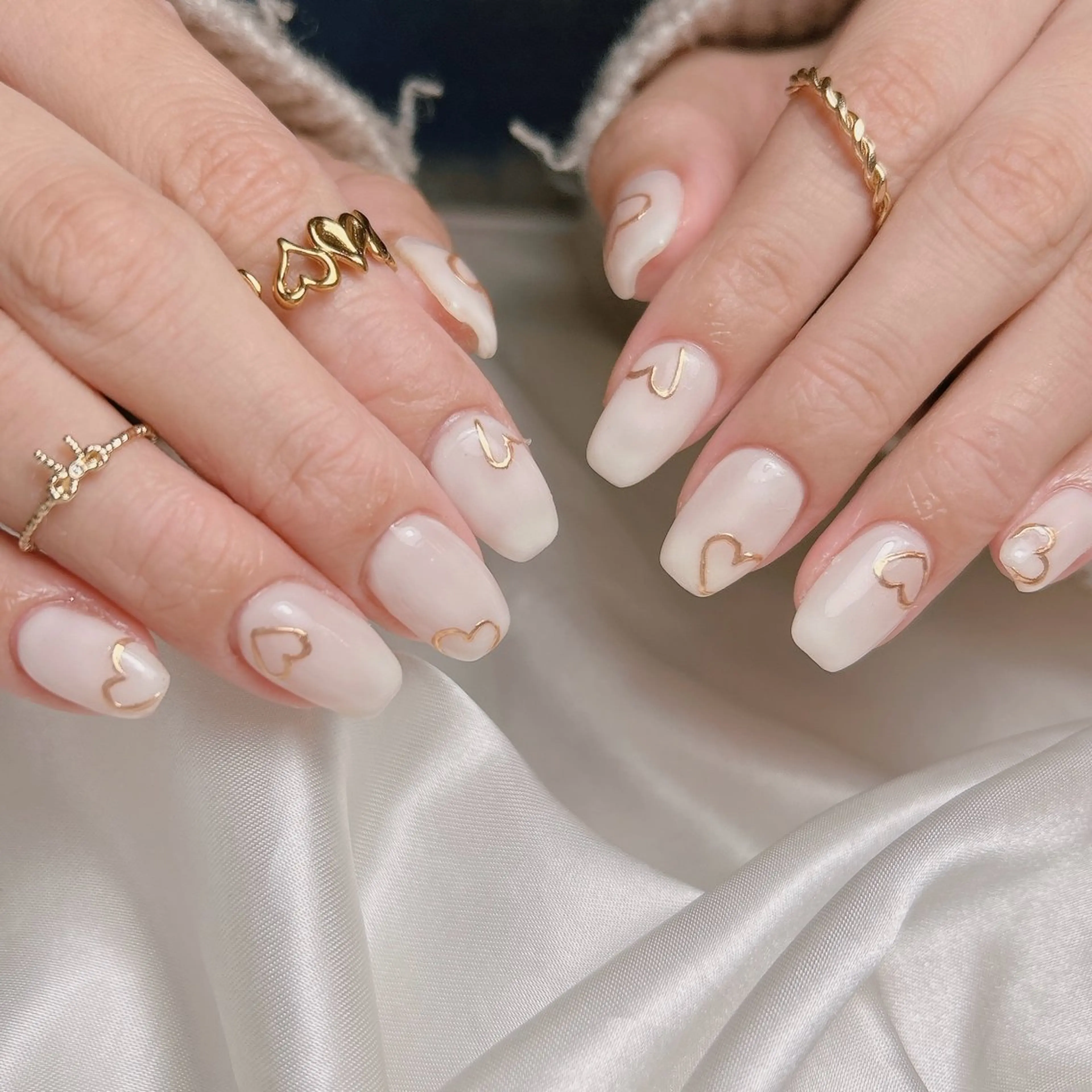 ネイル ハート ハンドネイル junna のぞいてねのネイルデザイン