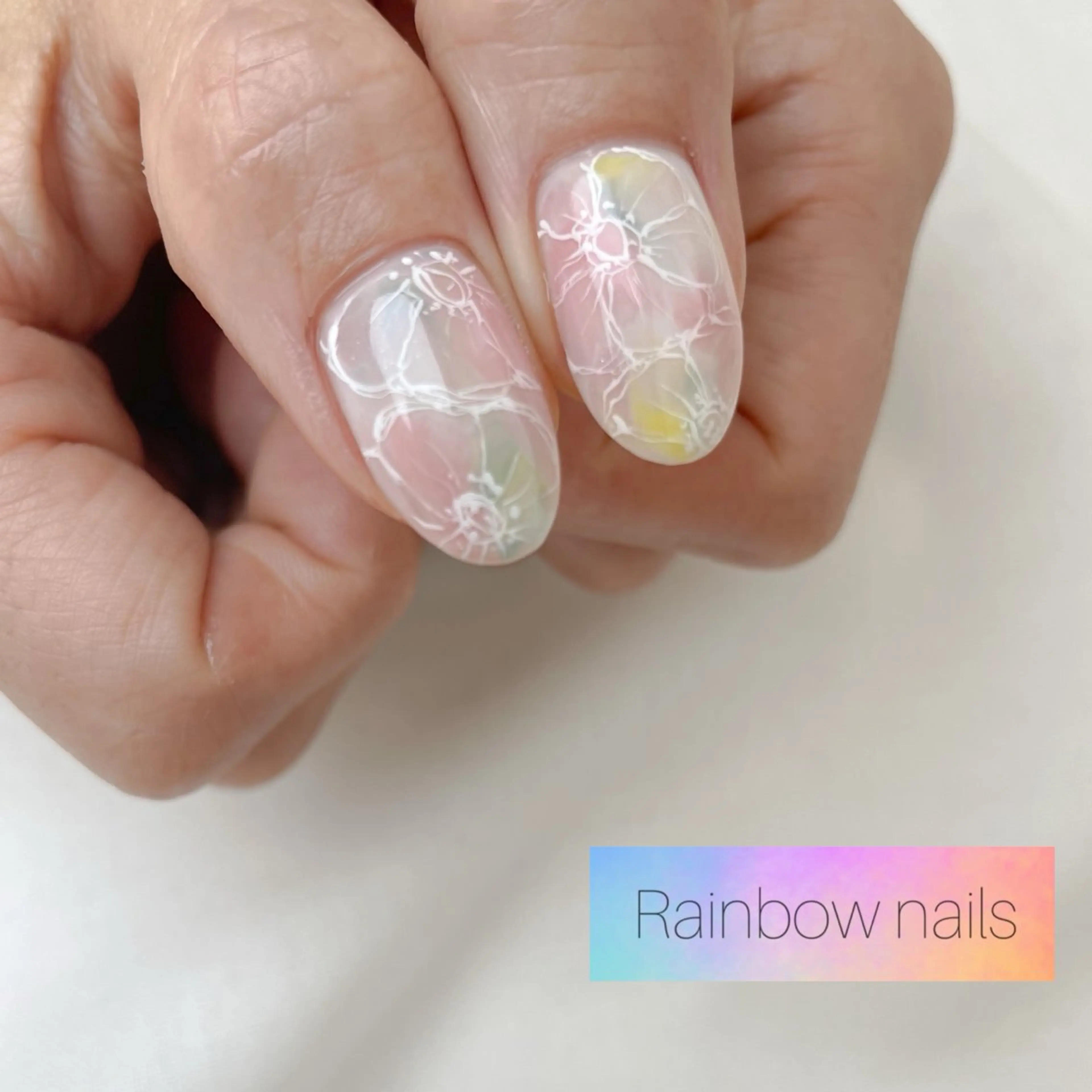 ネイル Rainbow nailsくろちゃんのネイルデザイン
