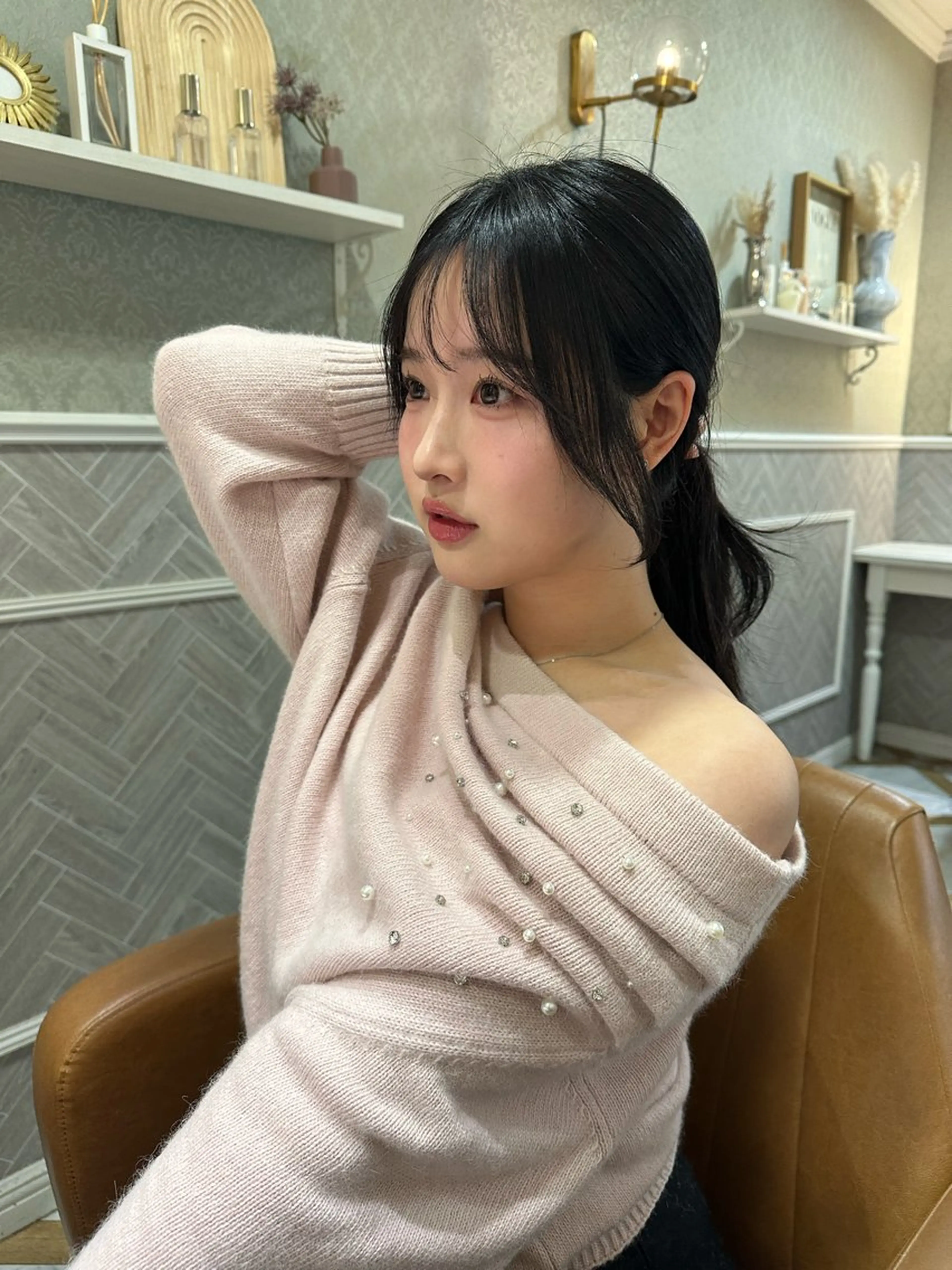 ロング カット レイヤー/顔周り /ボブ/銀座/サラのヘアスタイル