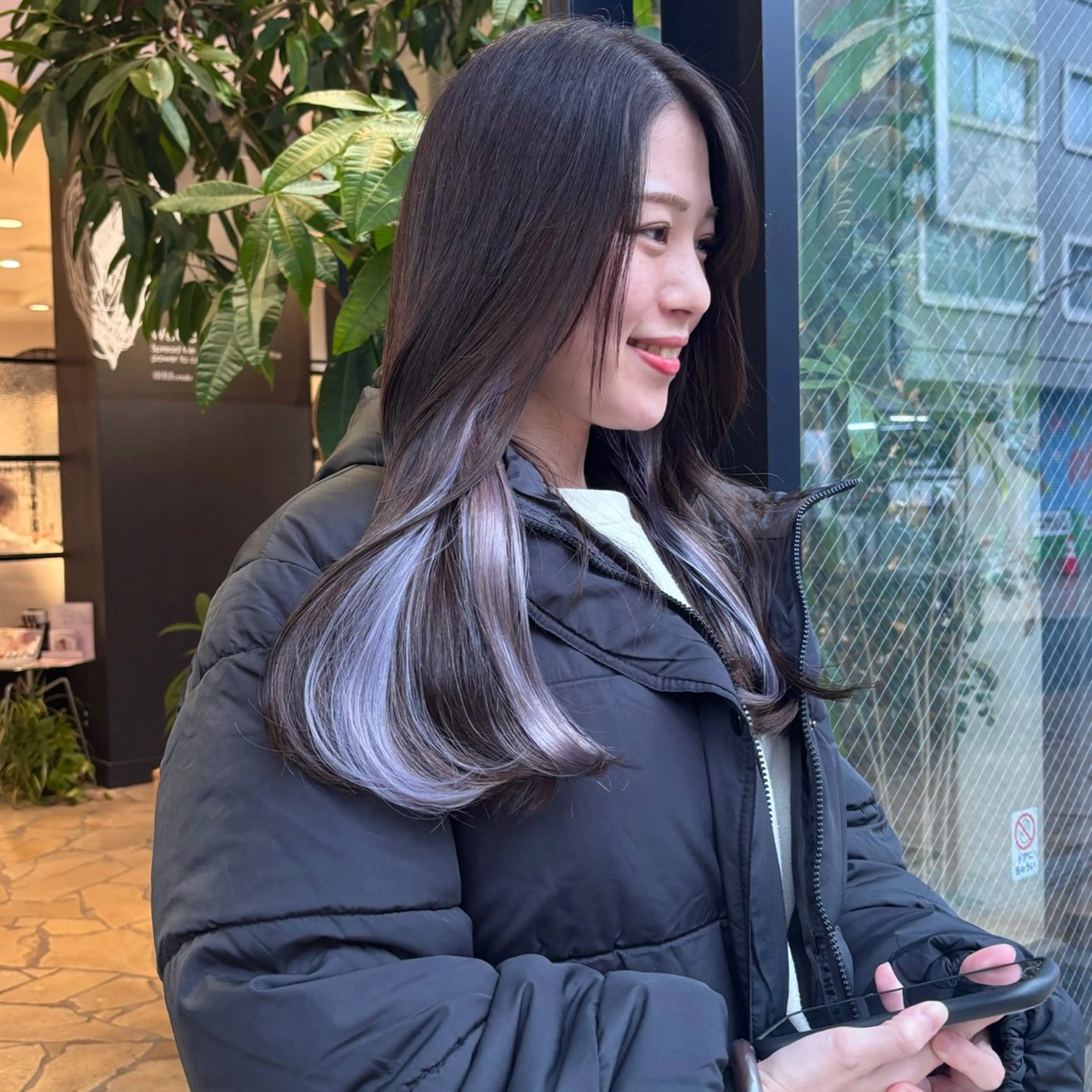 ロング パープルカラー MIKA 柏のヘアスタイル