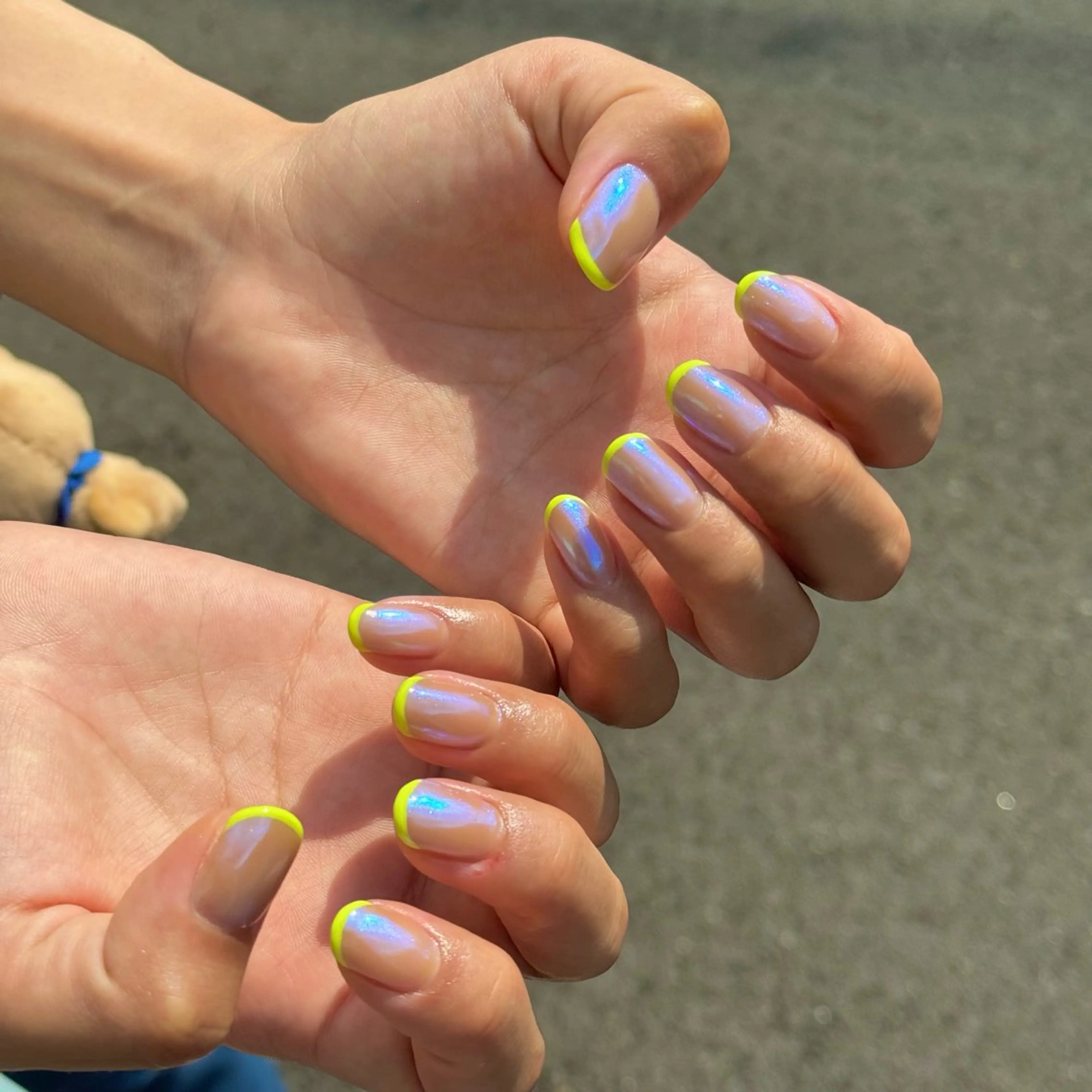 ネイル オーロラネイル フレンチネイル Nail Sant Esperanza by SALON DE やす所属・Sant Esperanzaのネイルデザイン