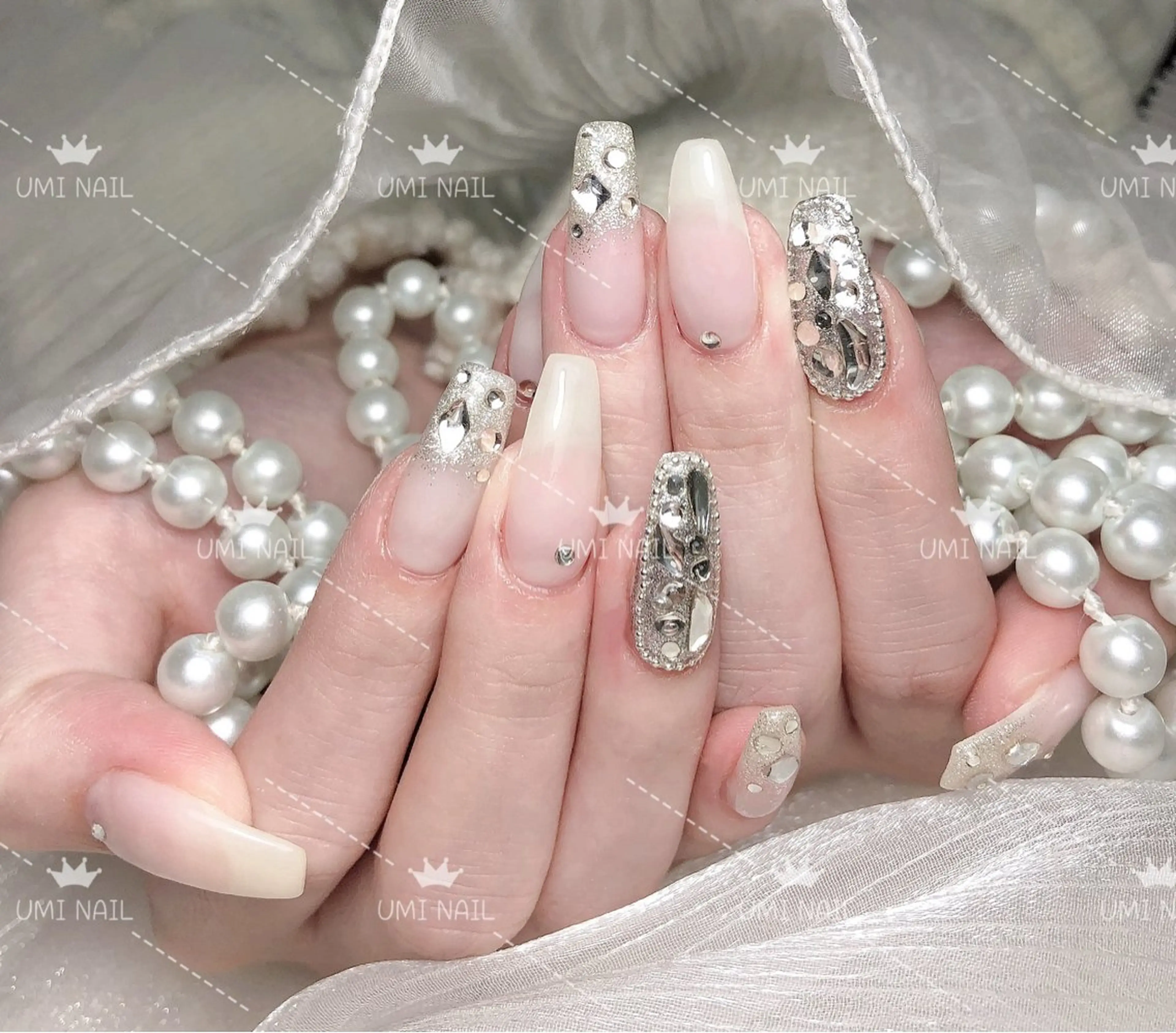 🎀【Hand】スカルプ長さだし+持ち込みデザイン14980 (時間内でアート、パーツ6本まで））🎀の写真