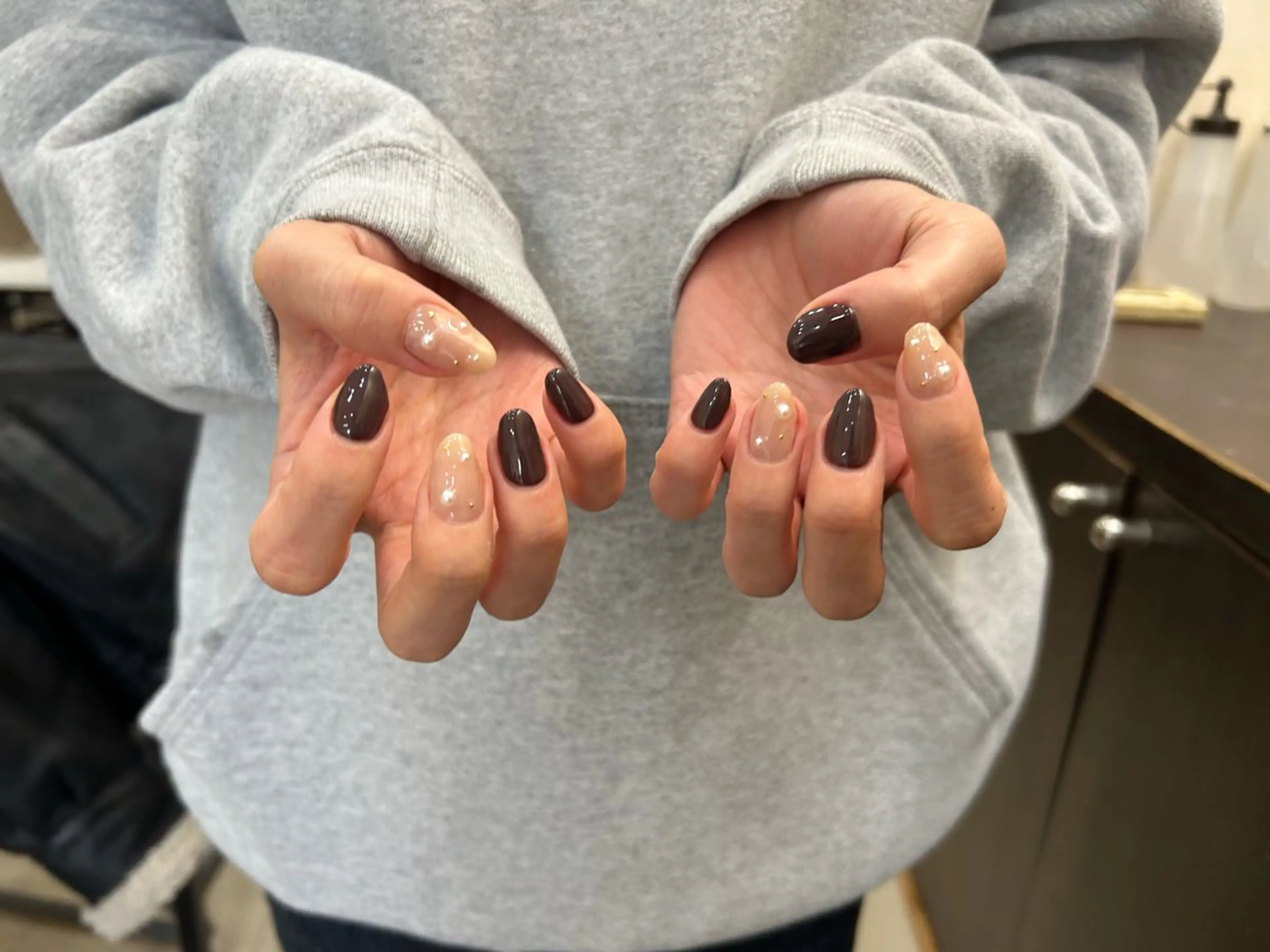 ネイル アートネイル ワンカラーネイル セプトアカデミー 蔭山のネイルデザイン