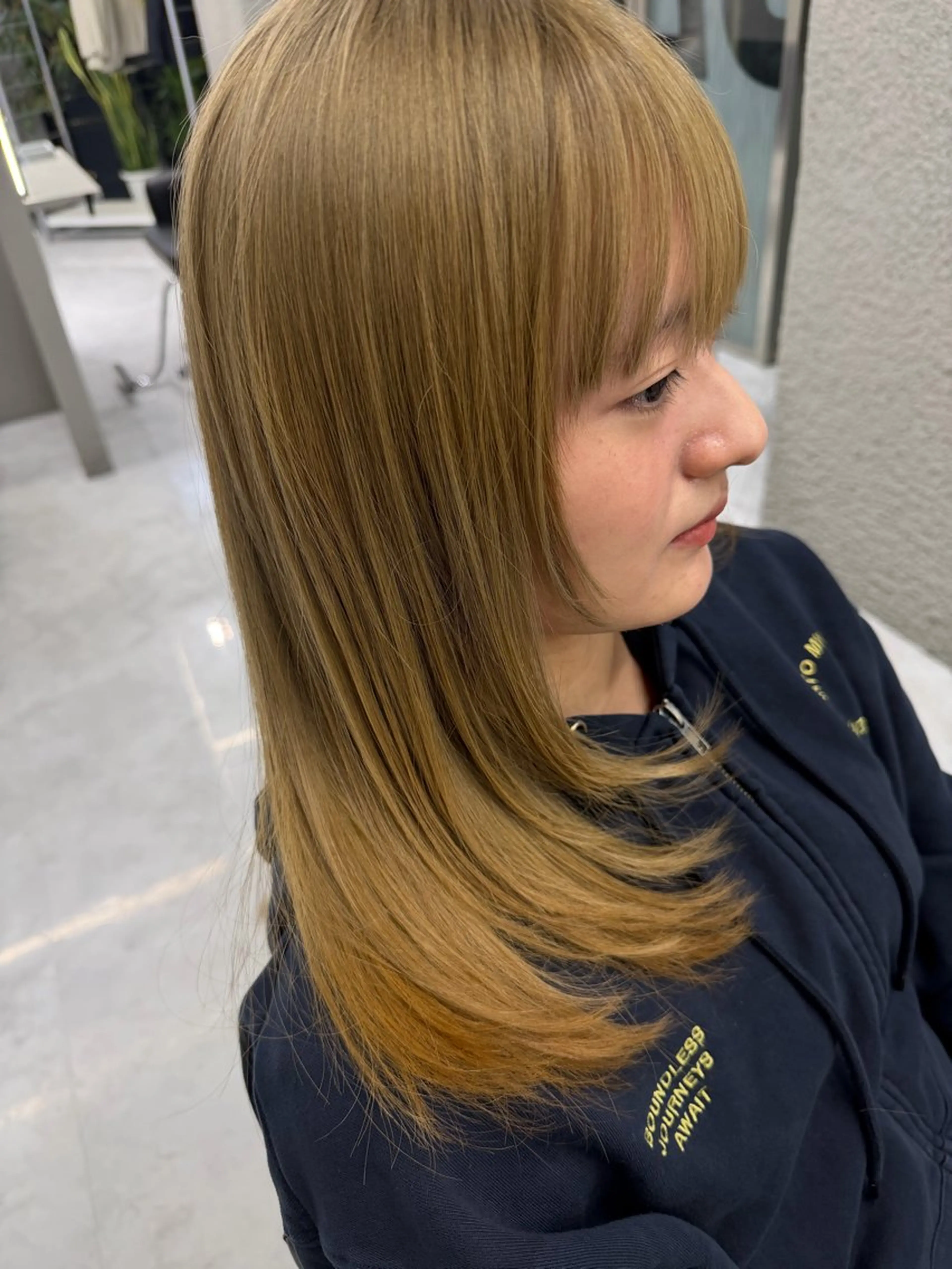 セミロング カラー ブリーチ 顔周りカット レイヤーカット ✨中野✨髪質改善✨ 野口虎剛のヘアスタイル