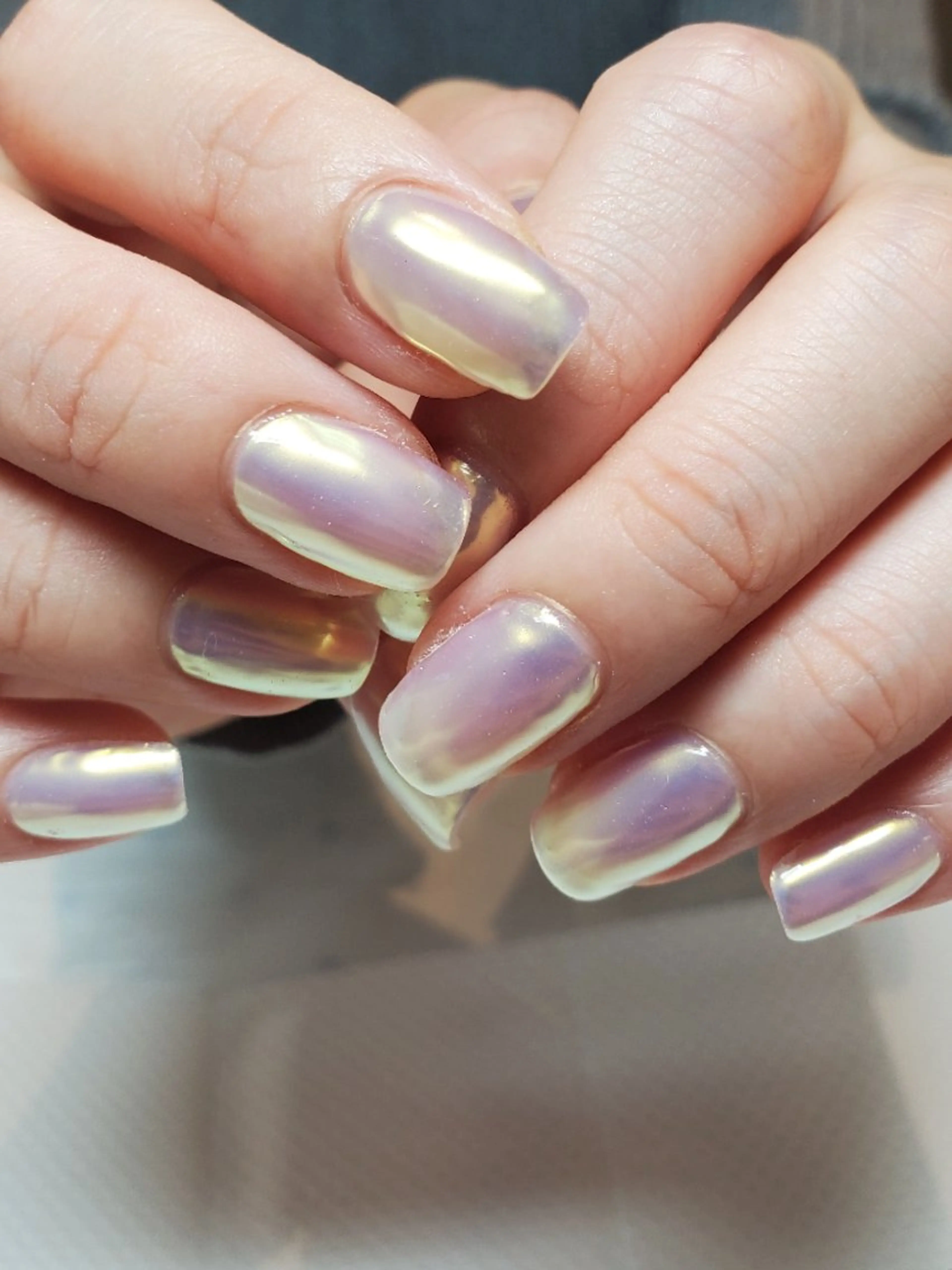 ネイル パープル 黄色 ୨୧arc マツダ୨୧のネイルデザイン