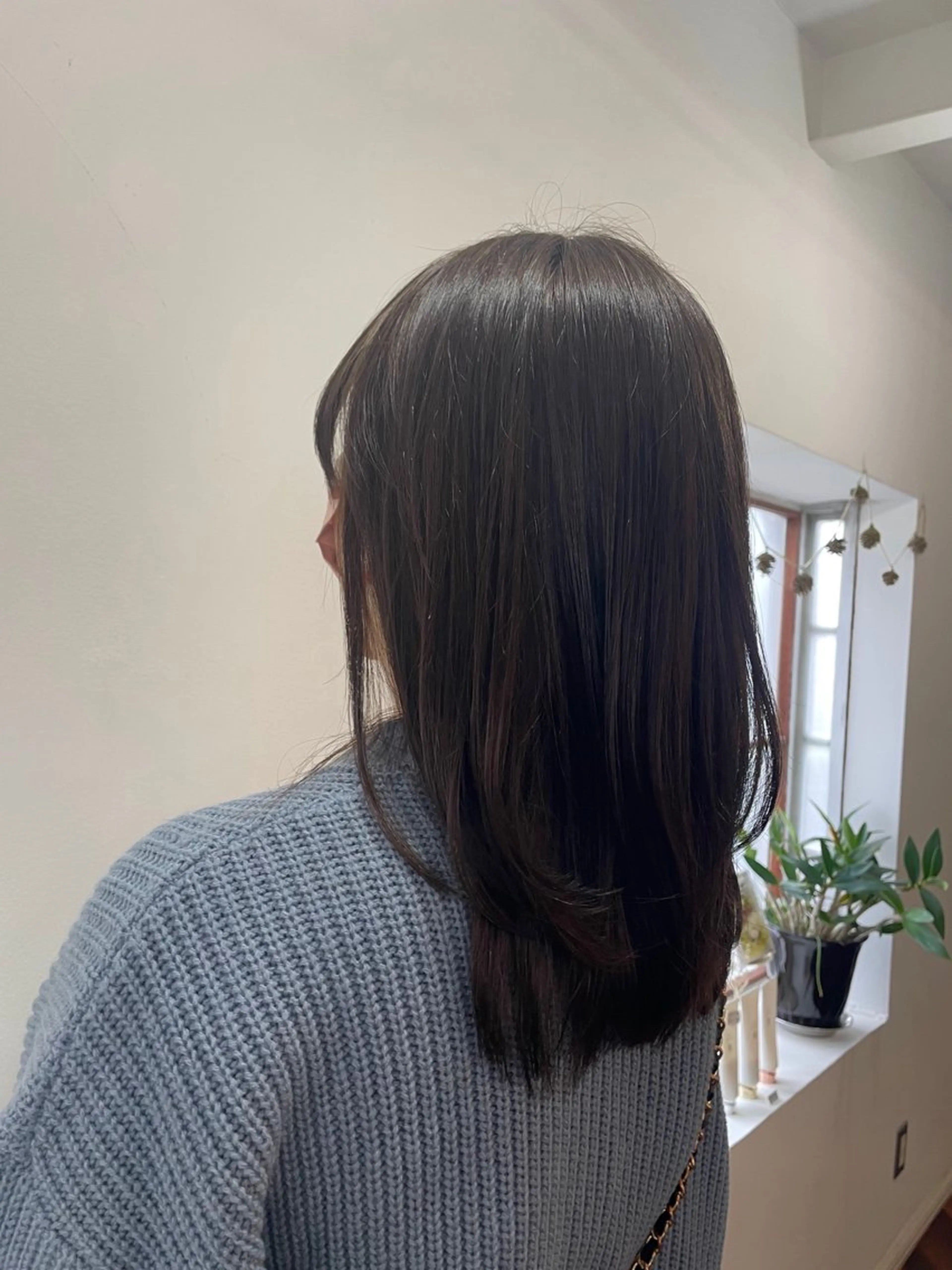 ミディアム 髪質改善 レイヤーカット トリートメント mopa所属・mopa_kaede 暖色カラー/ロングのヘアスタイル