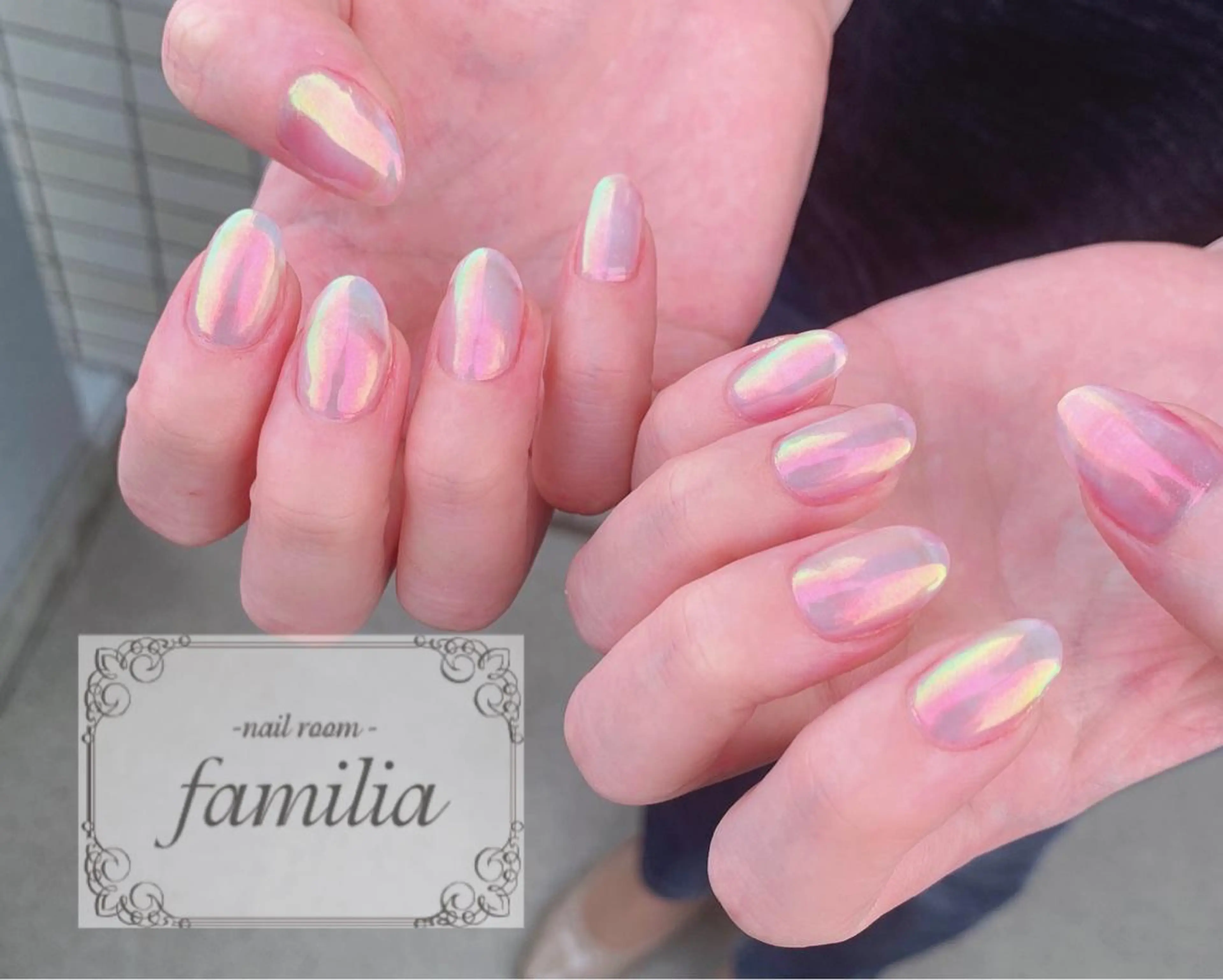 ネイル オーロラネイル クリアネイル ハンドネイル -nailroom- familiaのネイルデザイン
