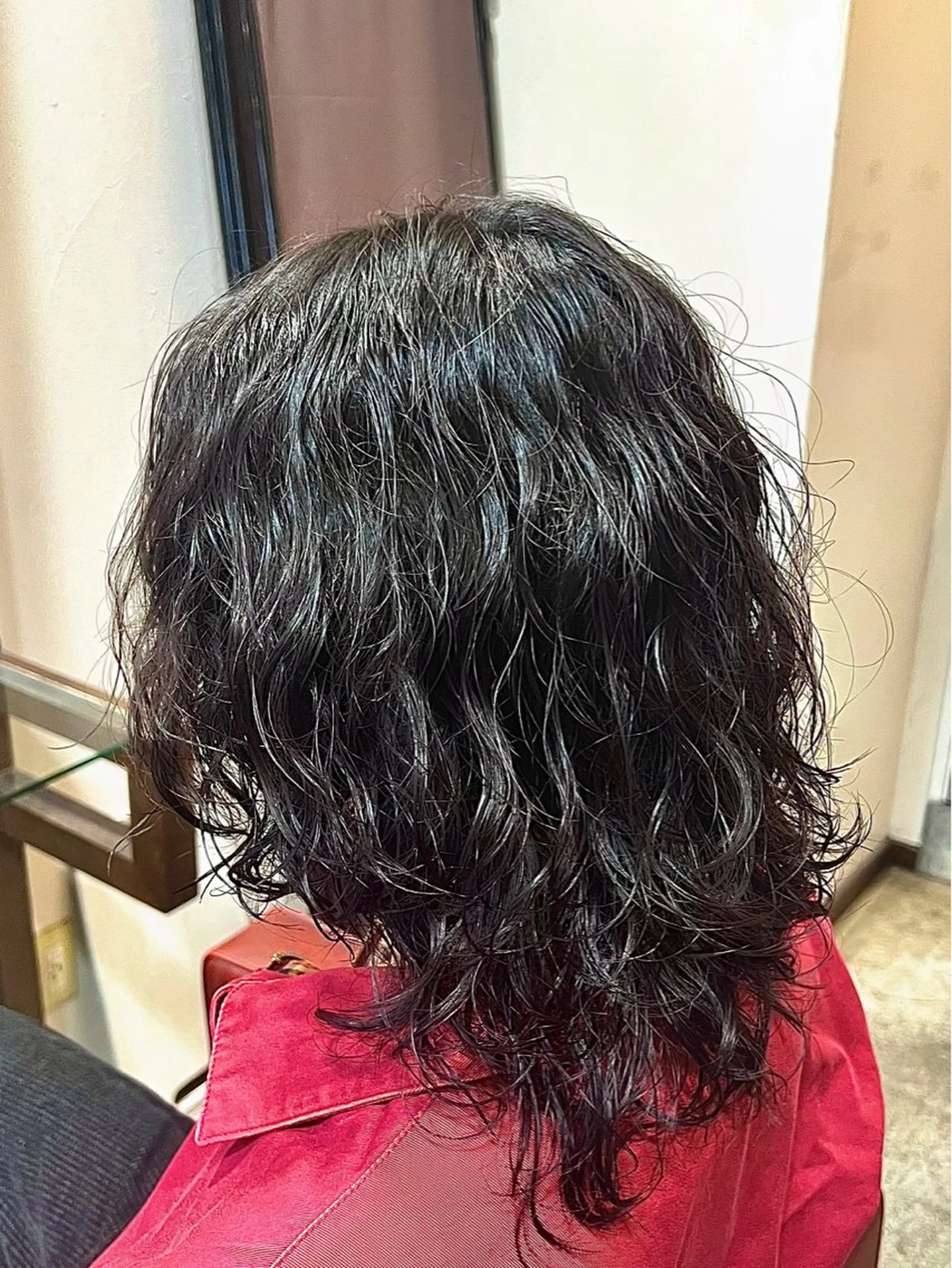 ロング パーマ メンズ ロング カット パーマ 湘南のパーマ職人 🔥清水琉葵🔥のヘアスタイル