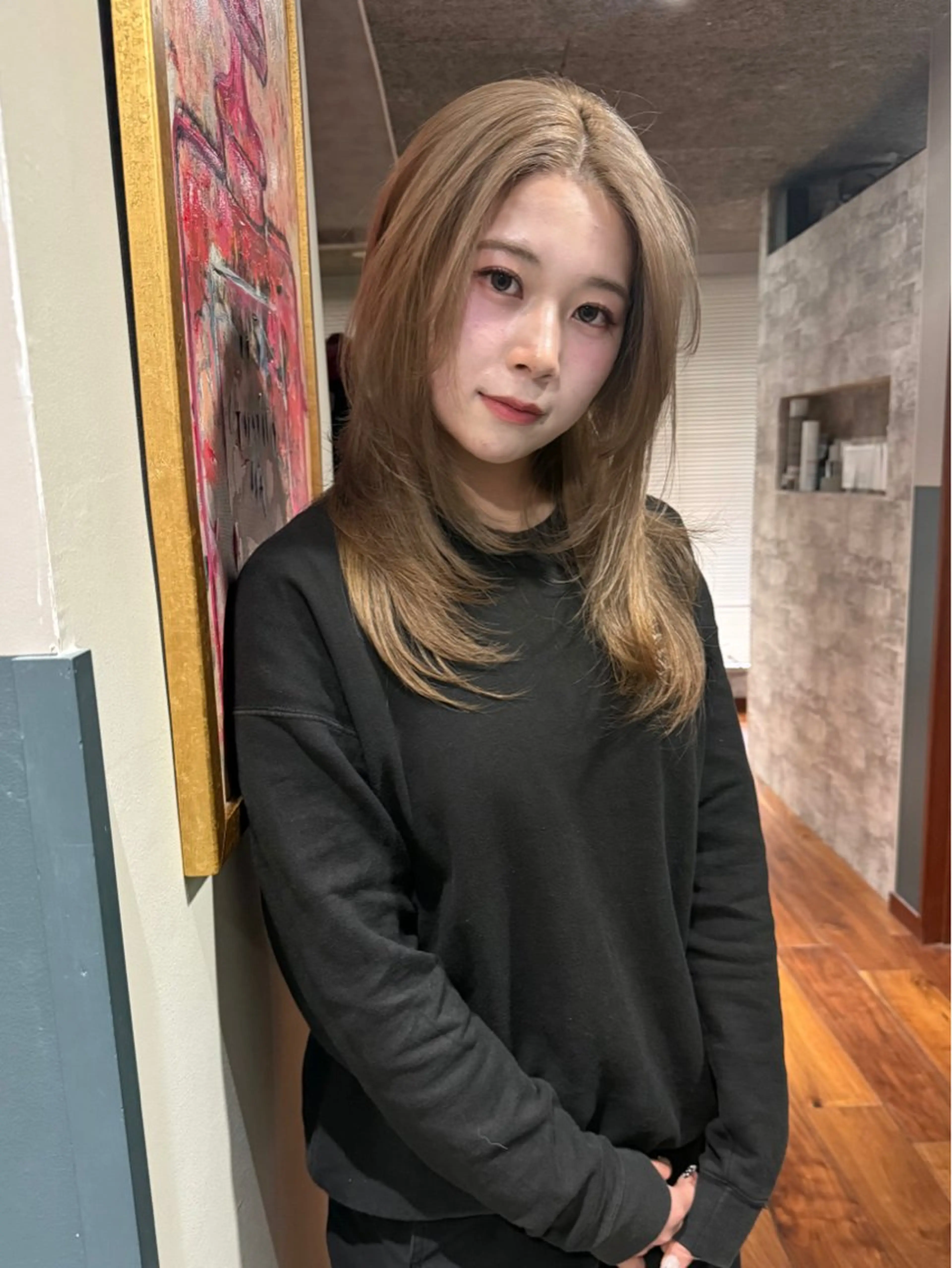 ミディアム カラー 似合わせカット カット ヘアカラー トリートメント mai / linoah˚✧のヘアスタイル