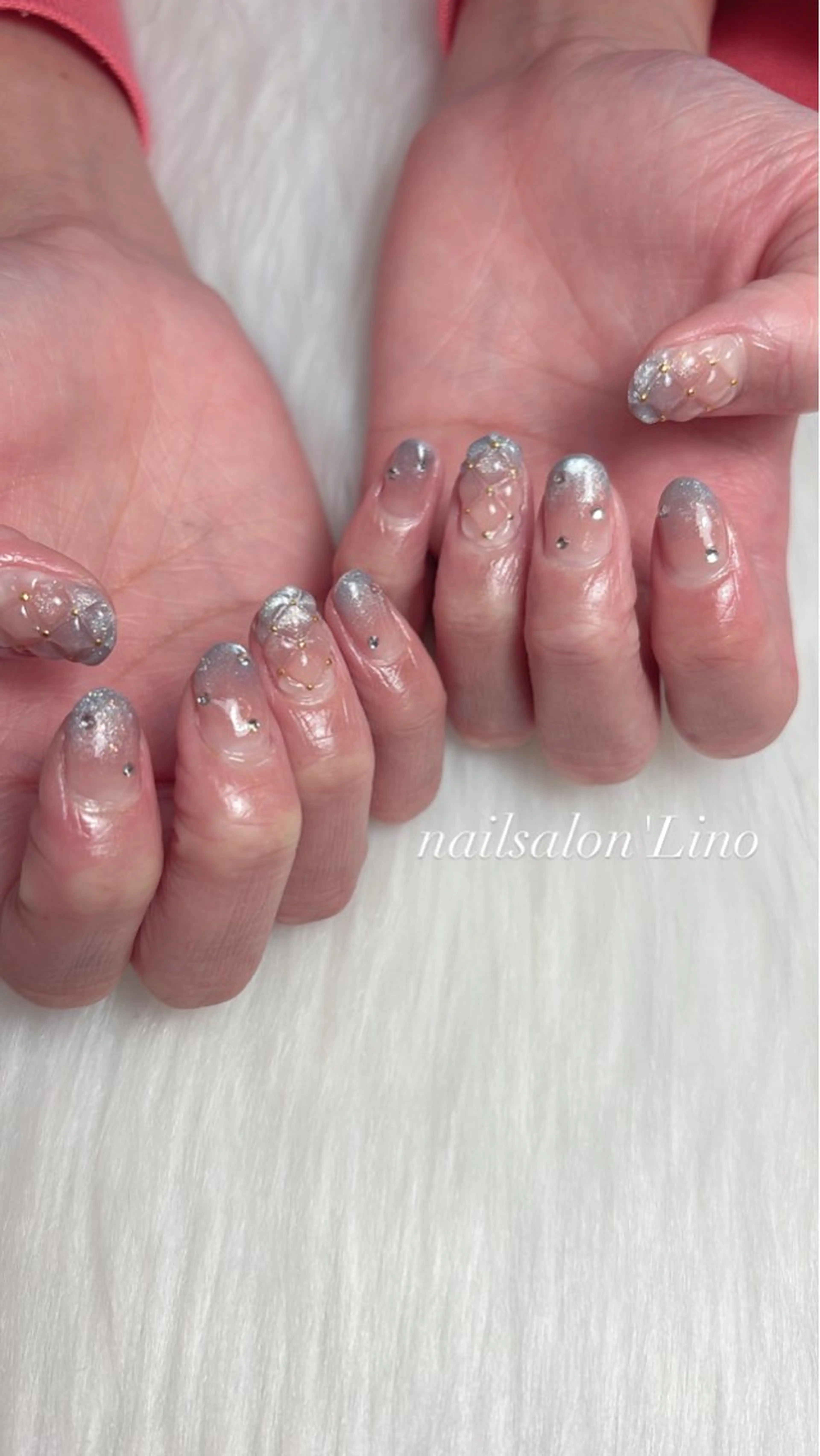 ネイル チークネイル 持ち込み ハンドネイル Lino𓂃⟡.· Chizuruのネイルデザイン