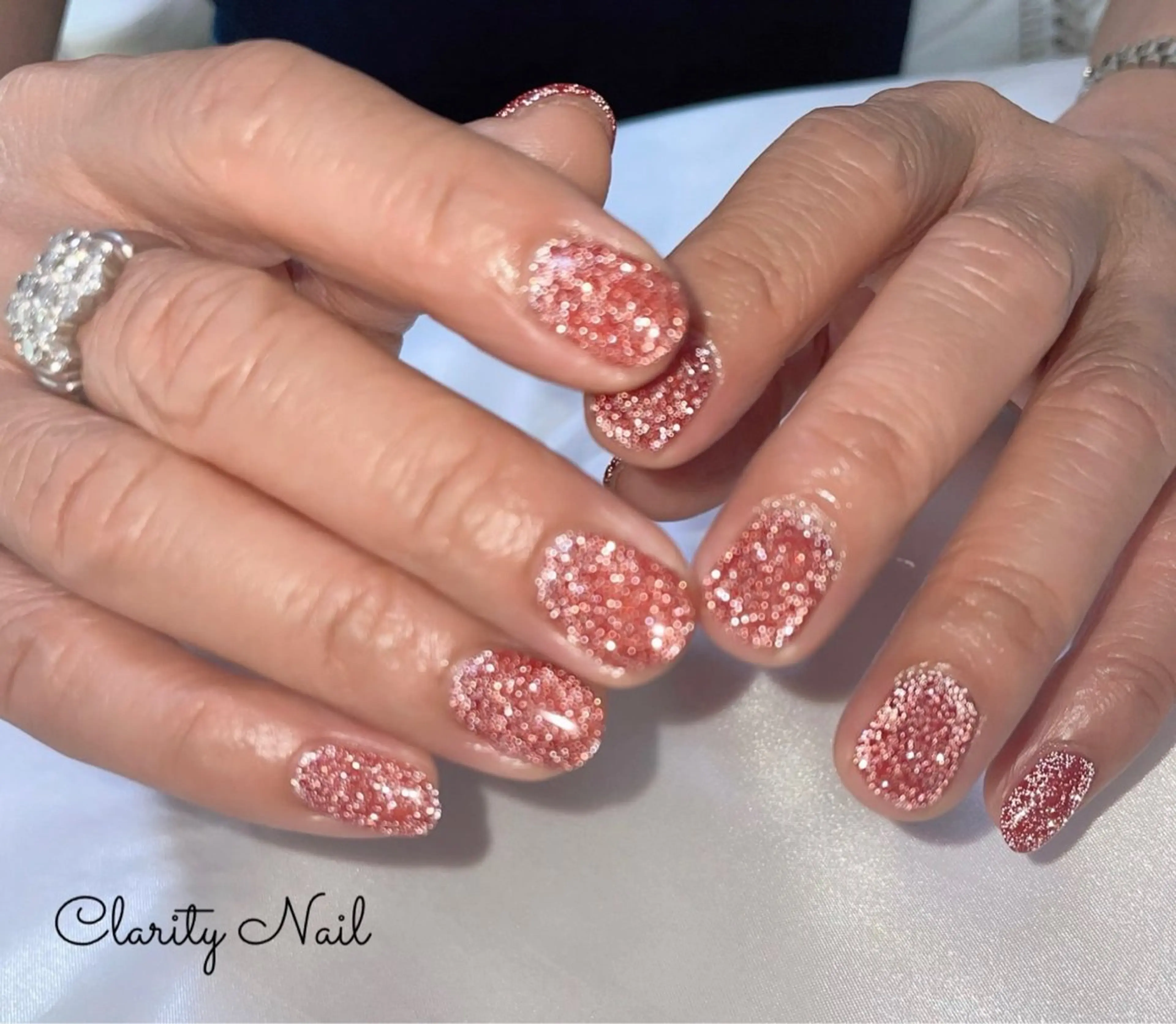 ネイル フラッシュネイル ラメ(グリッター) ワンカラーネイル ハンドネイル Clarity Nailのネイルデザイン