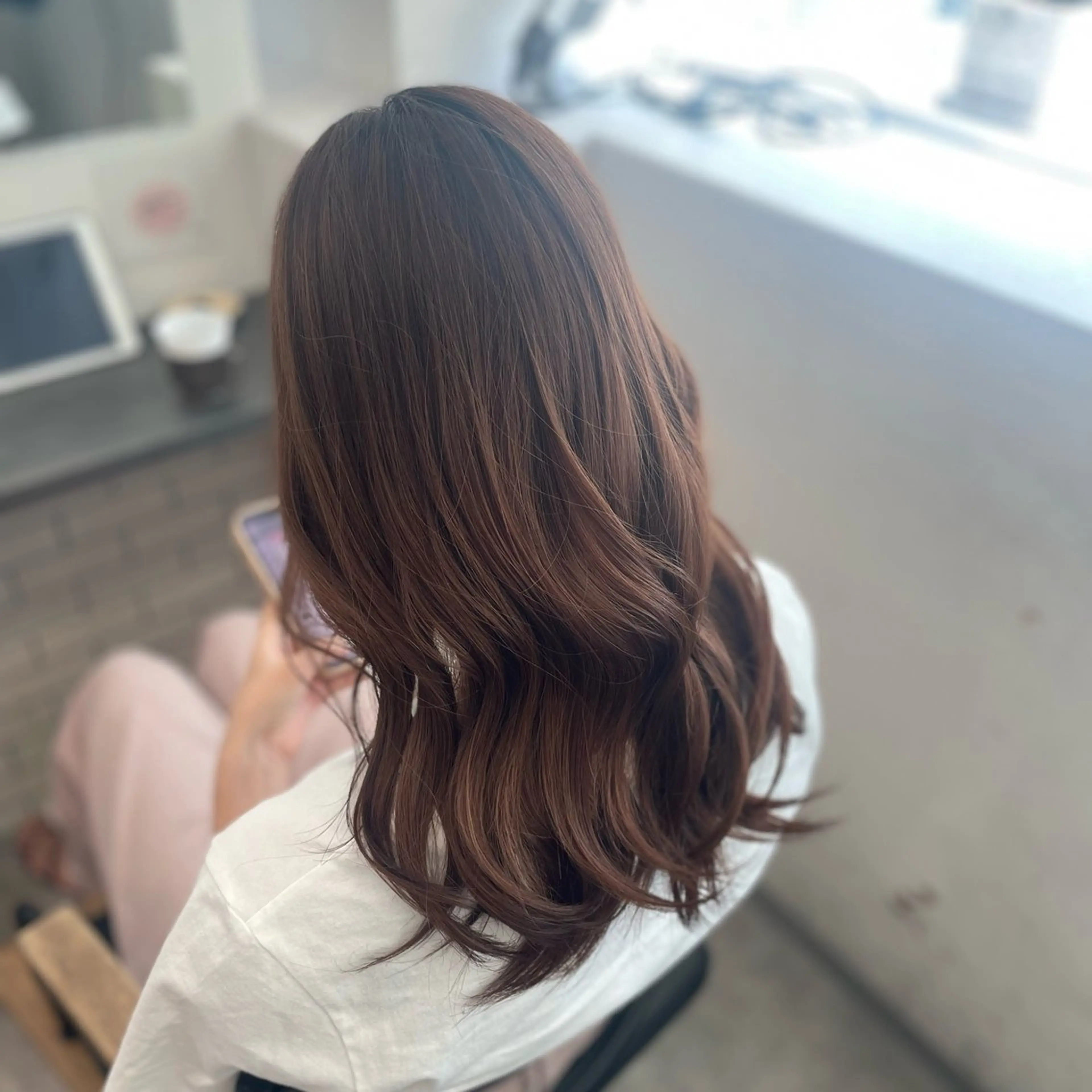 ロング カラー ブラウンカラー ココアブラウン GaKu/ハイトーン /ブリーチ/レイヤーのヘアスタイル