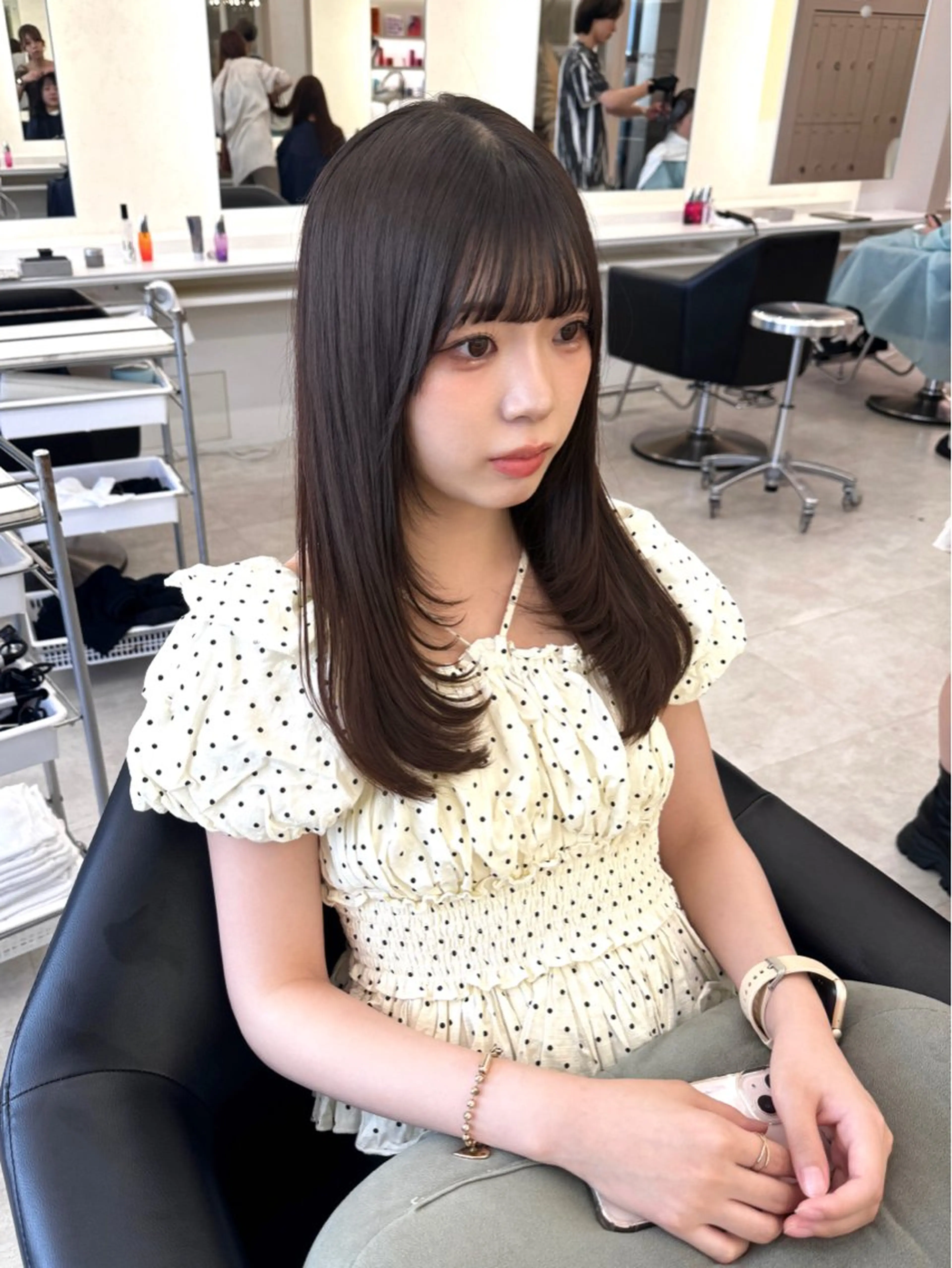 ロング カラー カット ヘアカラー トリートメント ♡ParveMix 花房 菜乃♡のヘアスタイル