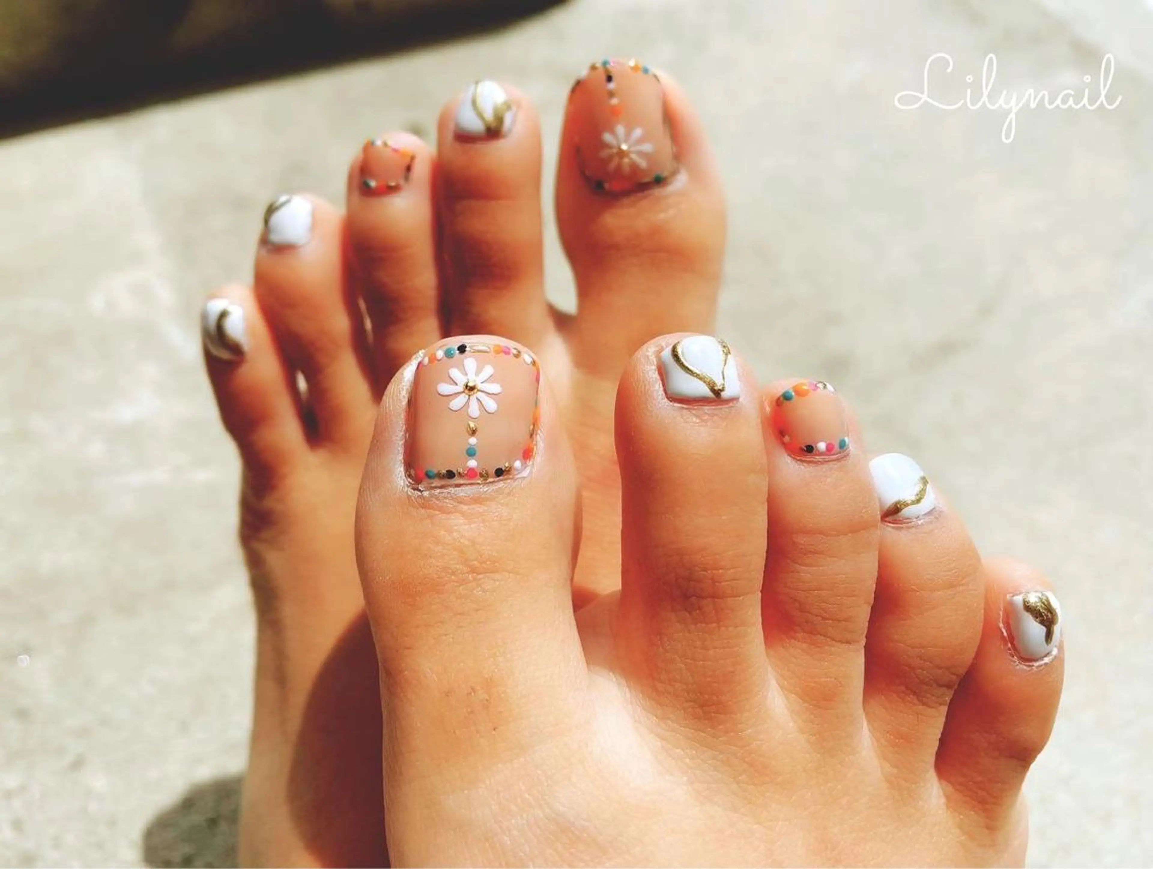 カラー ネイル ネイビーカラー フットネイル 大理石ネイル(マーブル) ネイビー ニュアンスネイル tink 横浜店所属・Tink 横浜のネイルデザイン