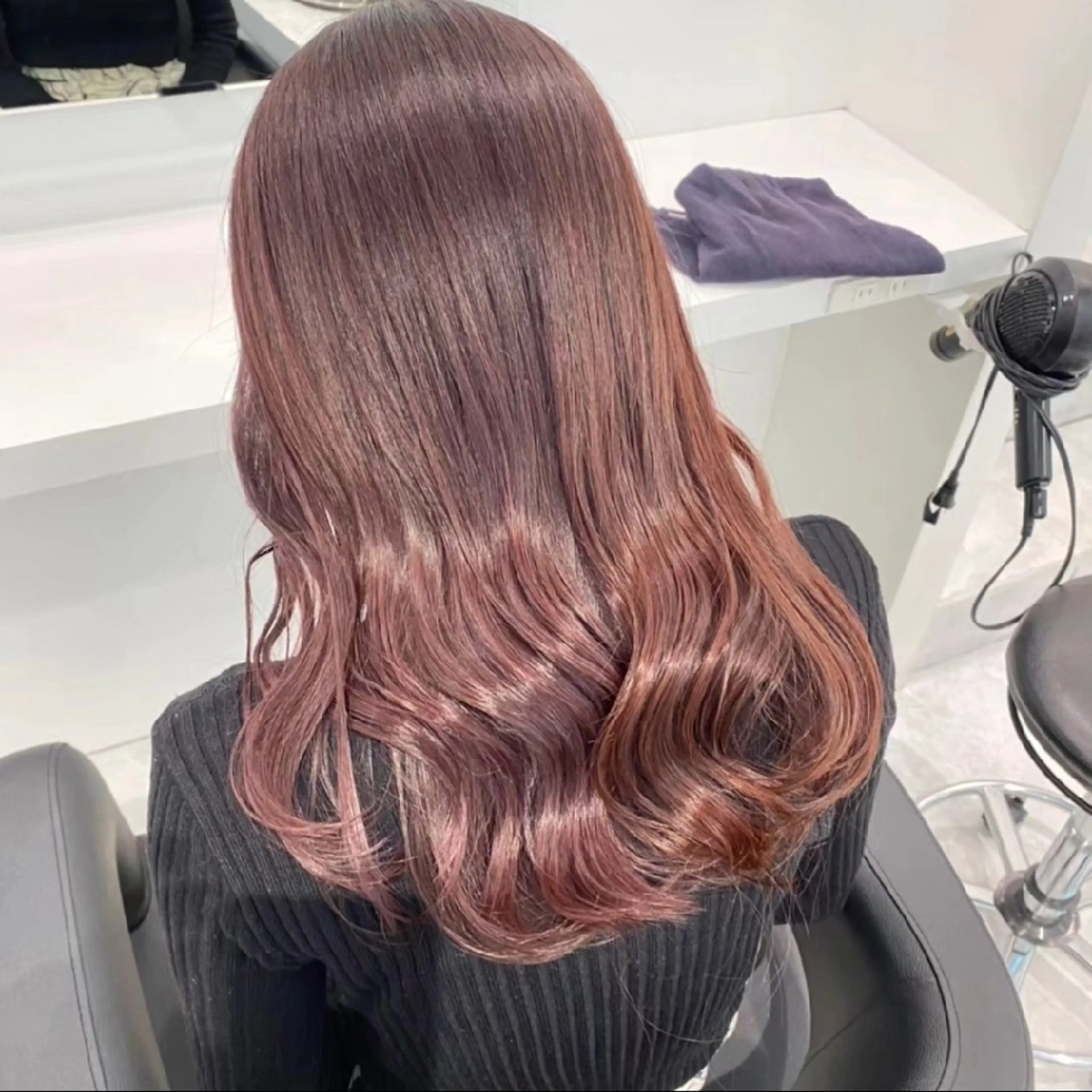 カラー ヘアアレンジ ロング ブラウンカラー 透明感カラー オレンジ ピンクカラー ロング 銀座/ショート/ メンズ/HINOKIのヘアスタイル