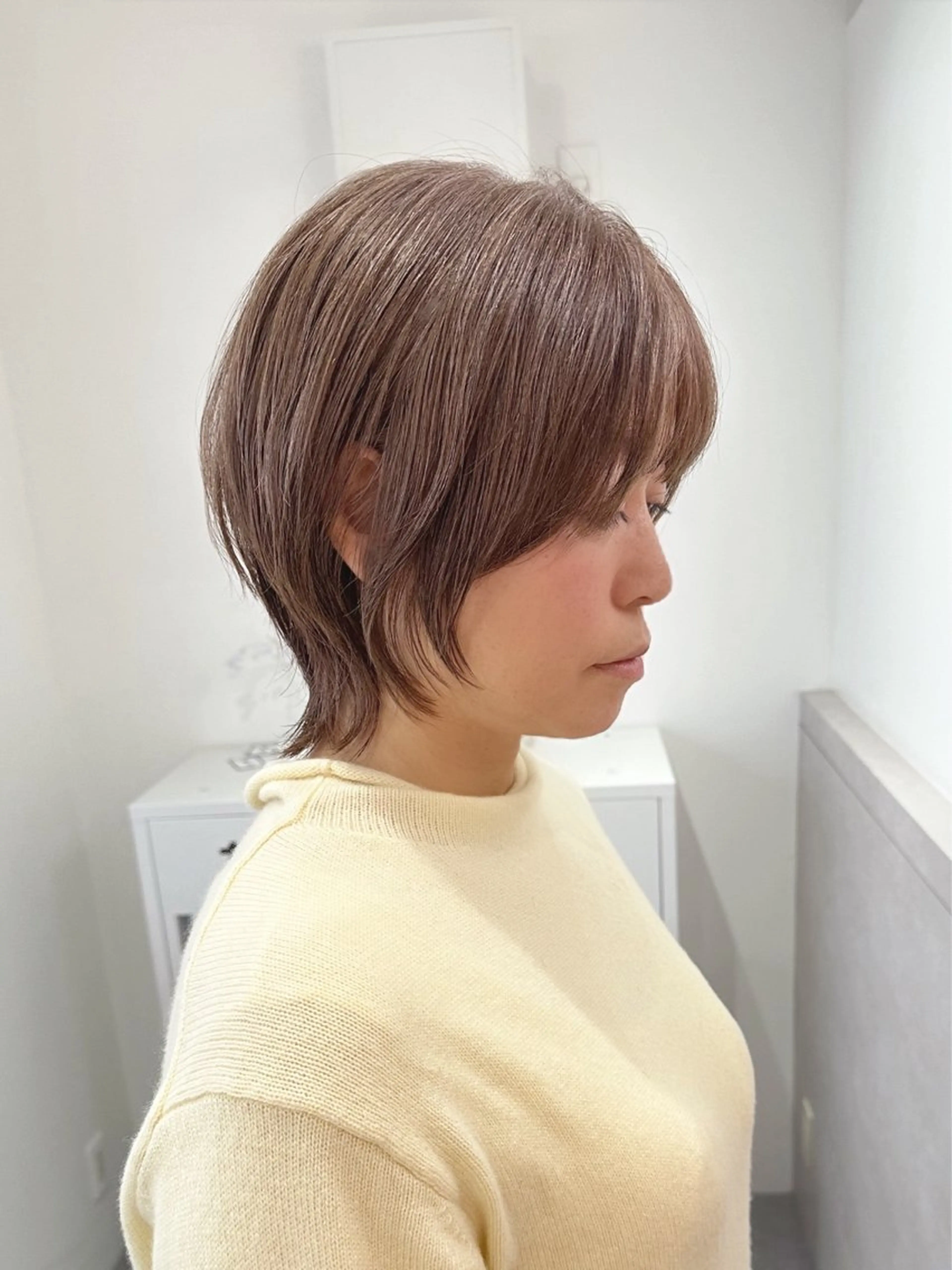 ショート カラー ハイライトカラー ハイライト ショートヘア ウルフカット hair salon suiw所属・ハイトーンショート 特化‬吉田義隆のヘアスタイル