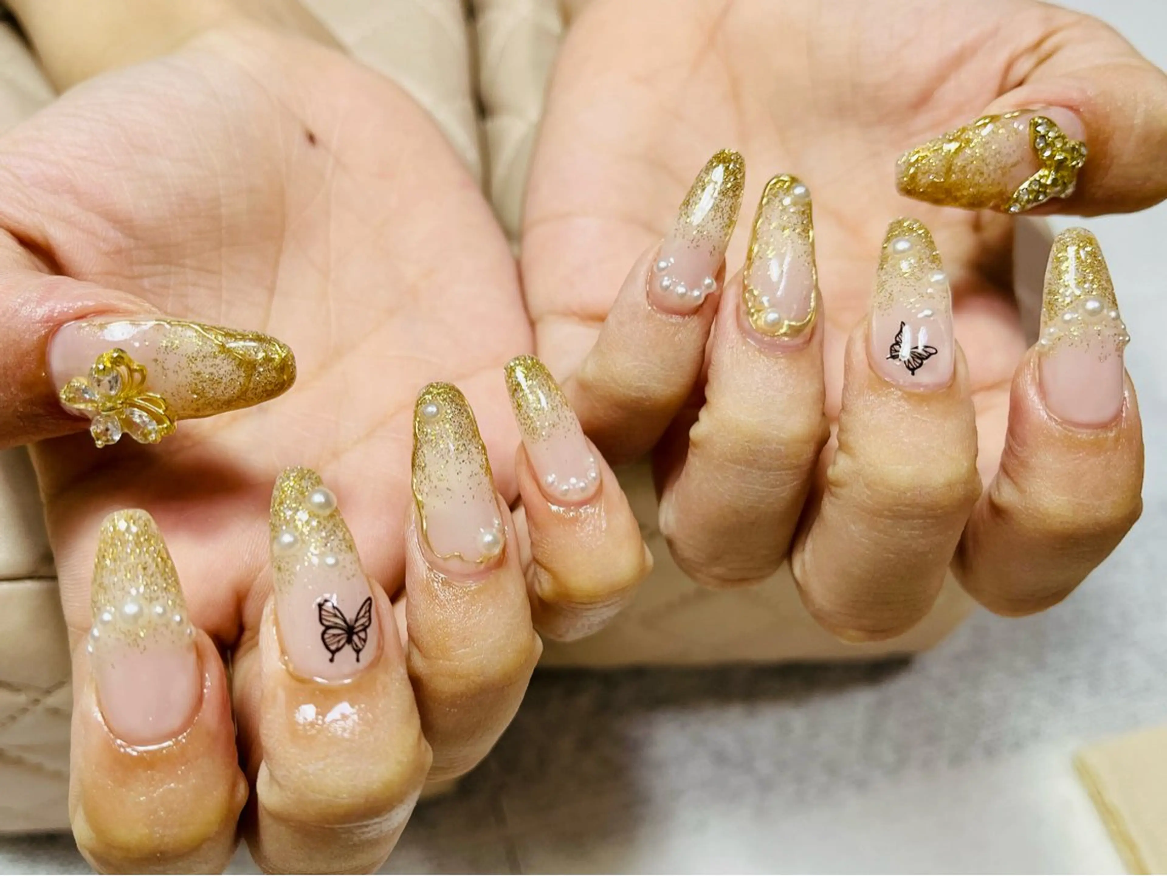 ネイル ハンドネイル goldgleams ちなのネイルデザイン