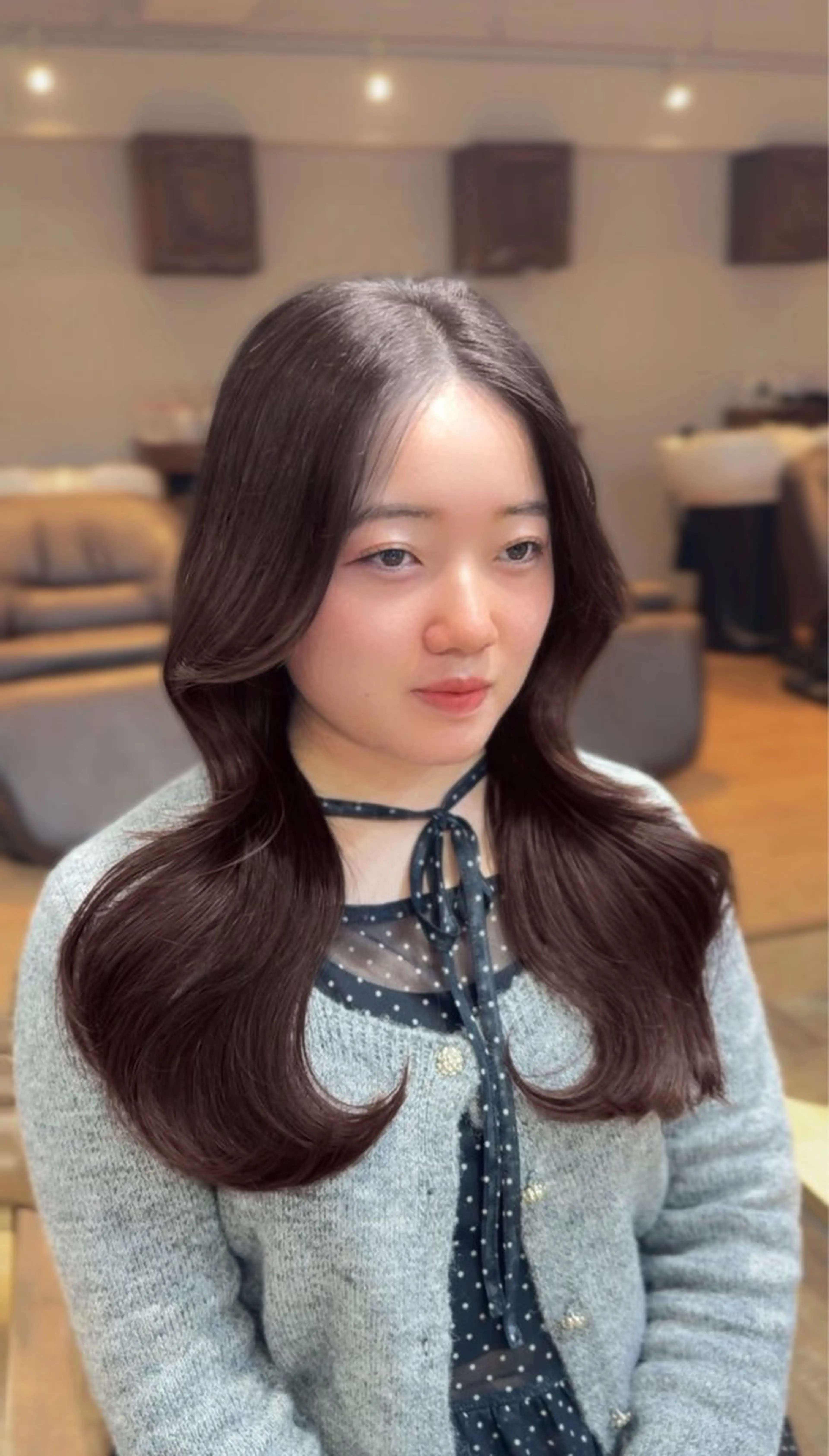 ロング カラー カット ヘアカラー トリートメント honoka/レイヤ ー/艶感カラー/韓国のヘアスタイル