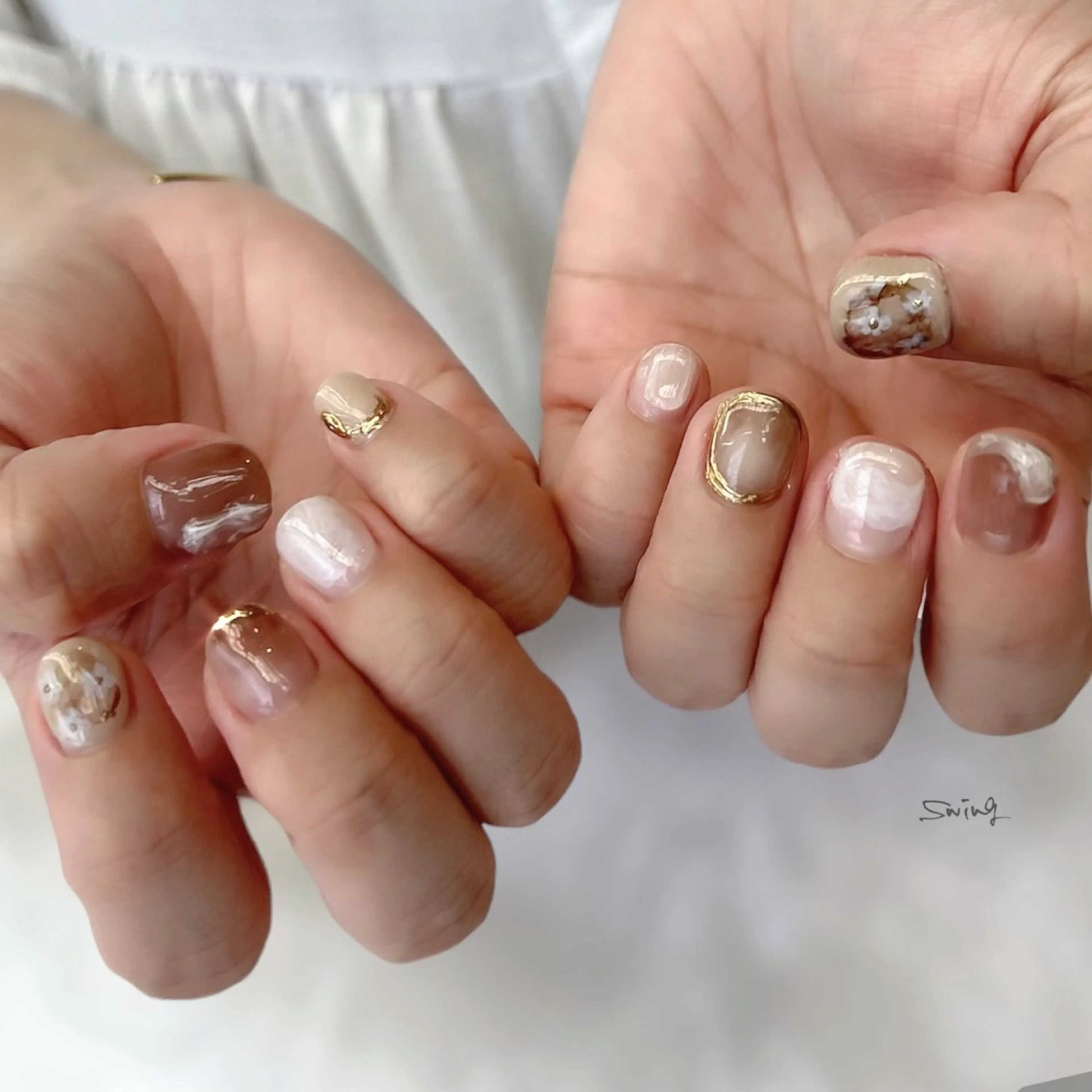 ネイル ブラウン SWING Nail Salon所属・Yoshida Takakoのネイルデザイン