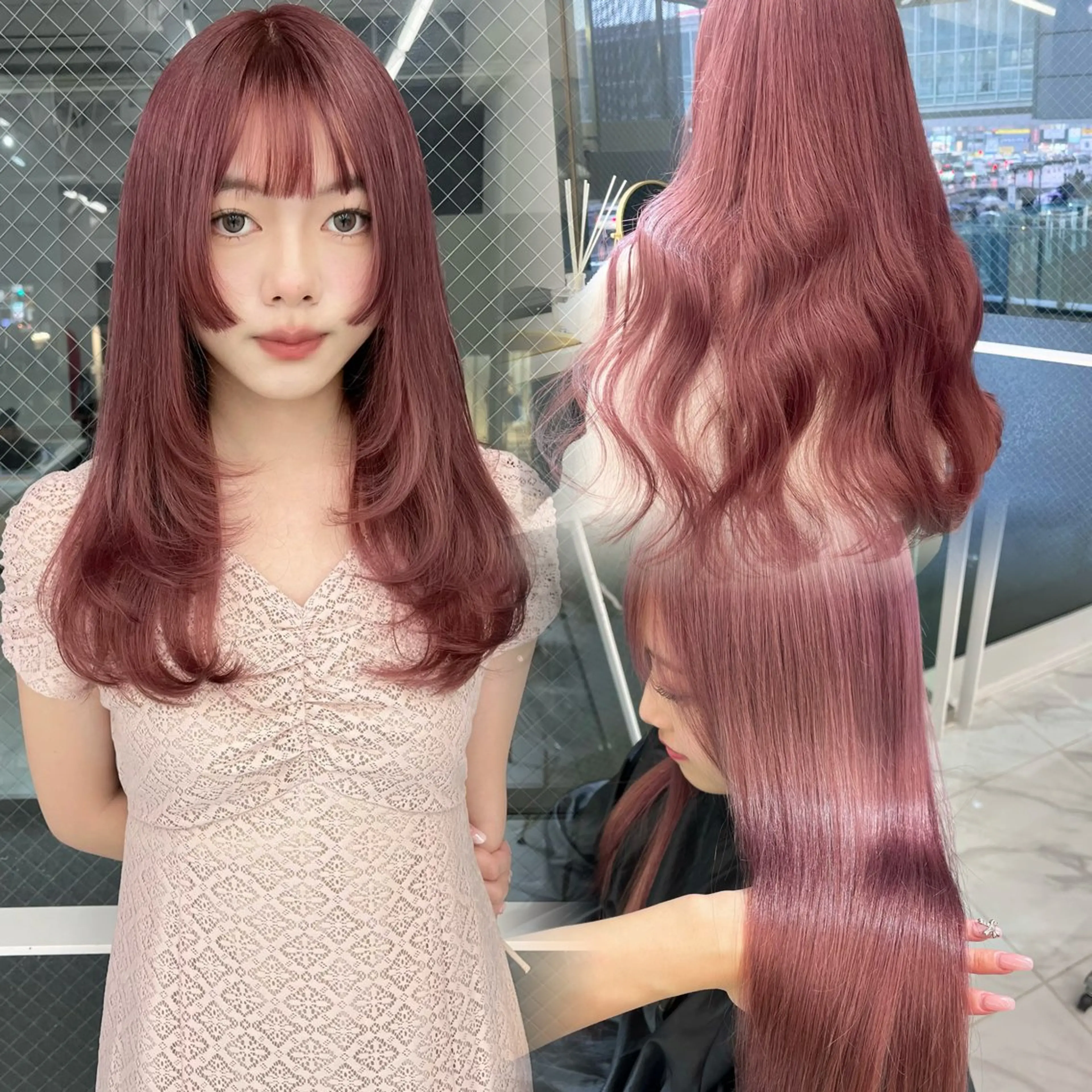 セミロング カラー ヘアカラー 韓国ヘア🎀艶髪 /渋谷/Manaeのヘアスタイル