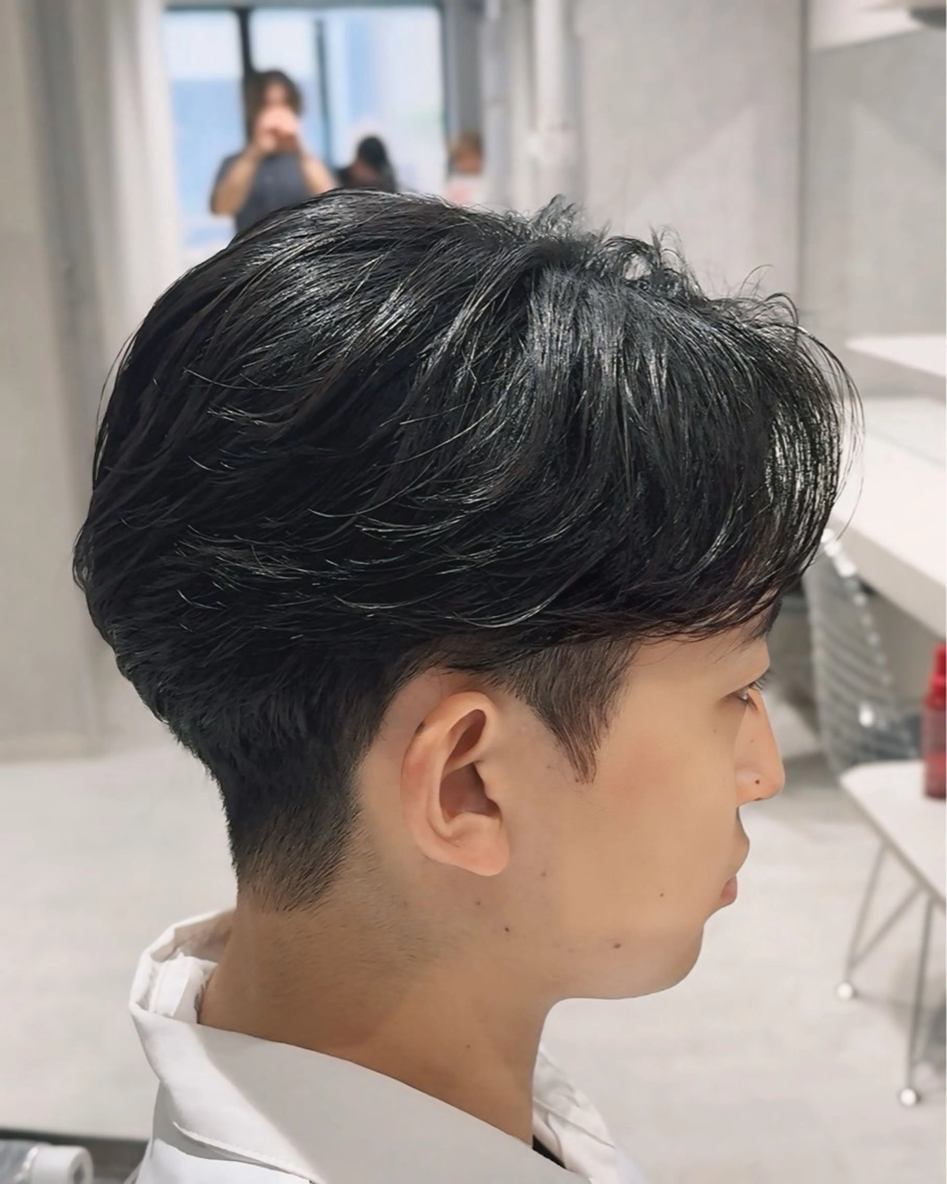 パーマ メンズ センターパート 縮毛矯正 カット 縮毛矯正 曲がる縮毛/カルマパ ーマ/池袋/横村大全のヘアスタイル