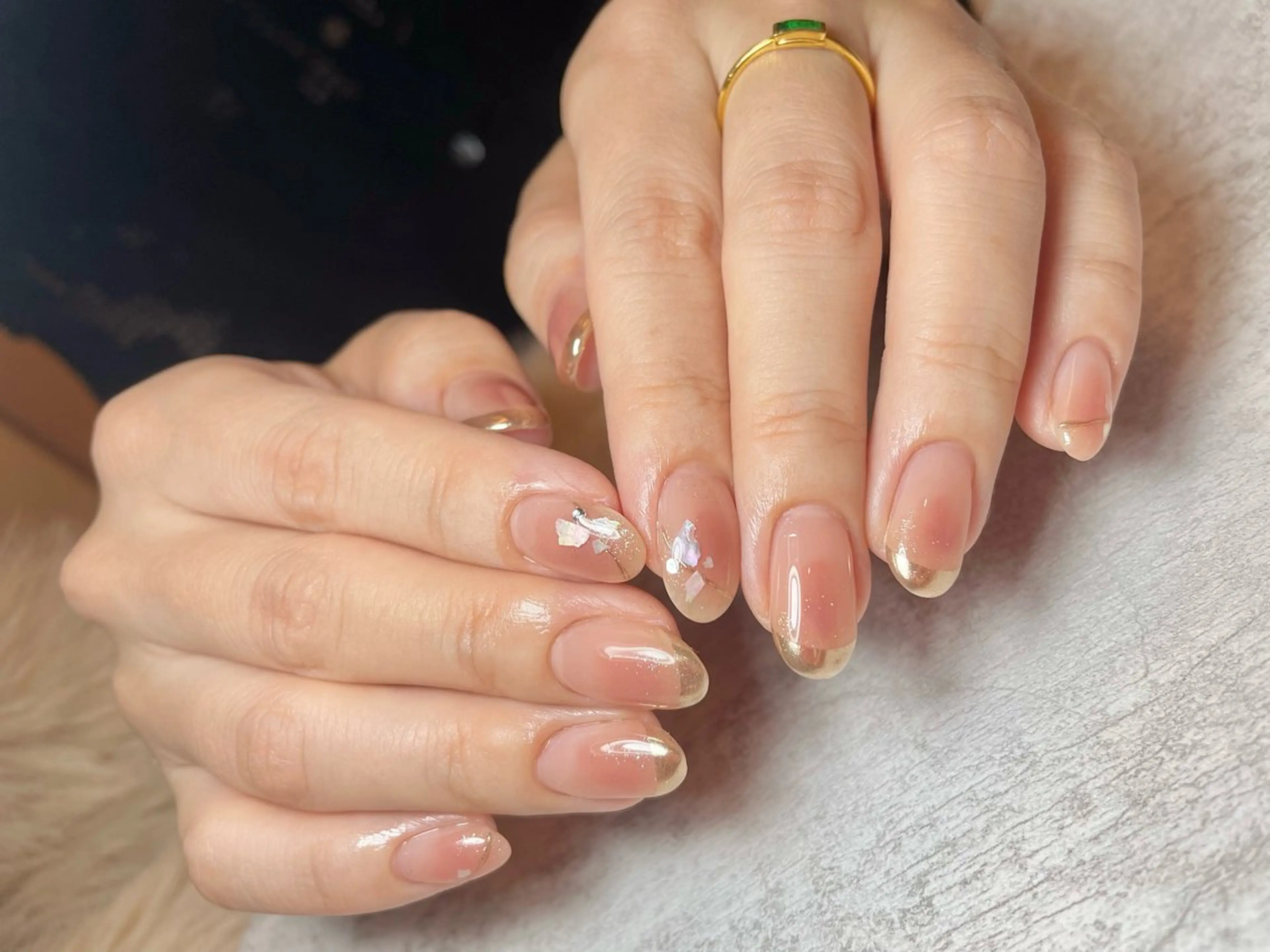 ネイル チークネイル フレンチネイル ミラーネイル 持ち込み BEAUTY GARDEN 【nail salon unseul】所属・nana .のネイルデザイン