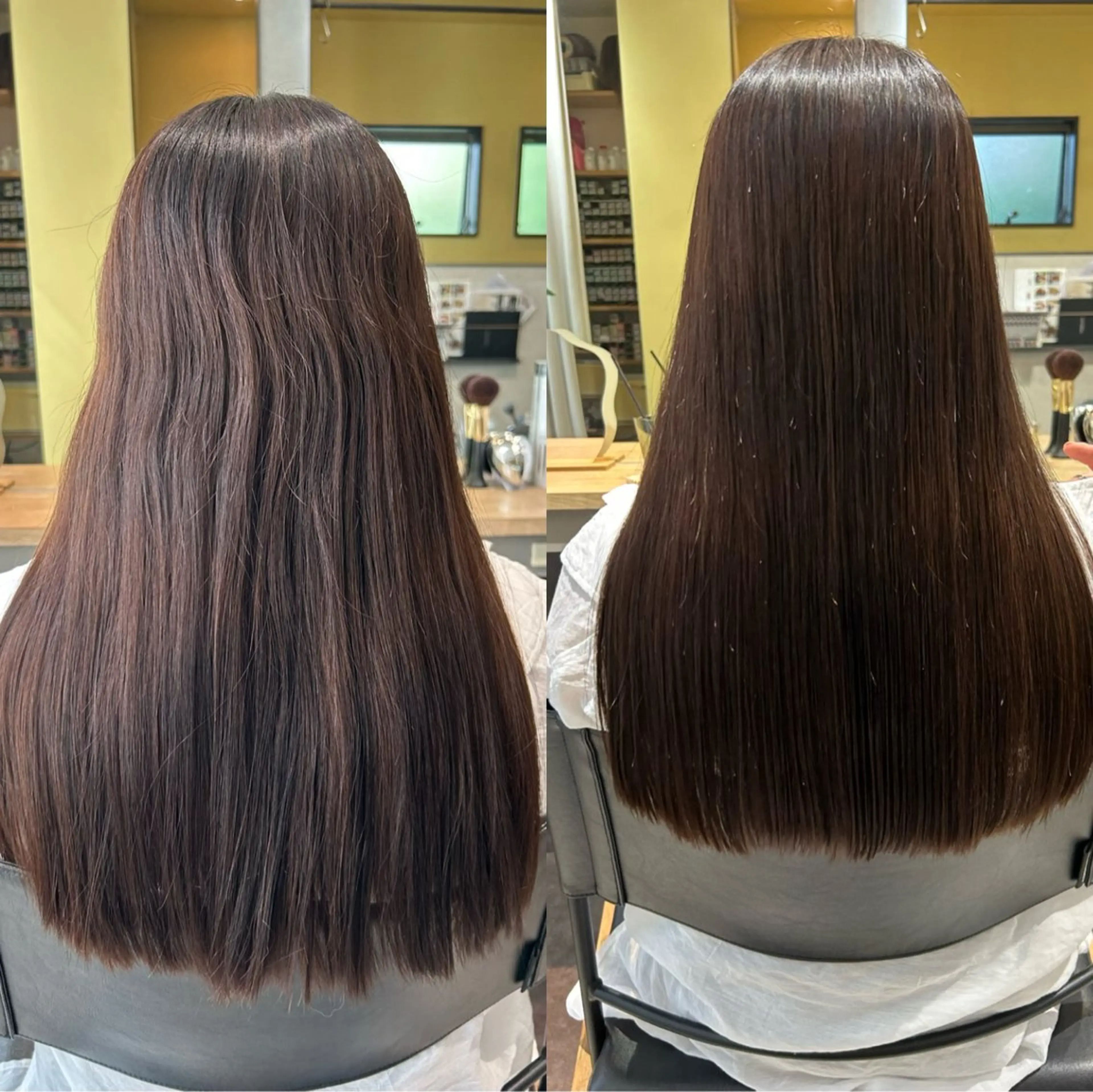 ロング パーマ カット 縮毛矯正 トリートメント hub hair レイヤー/透明感のヘアスタイル