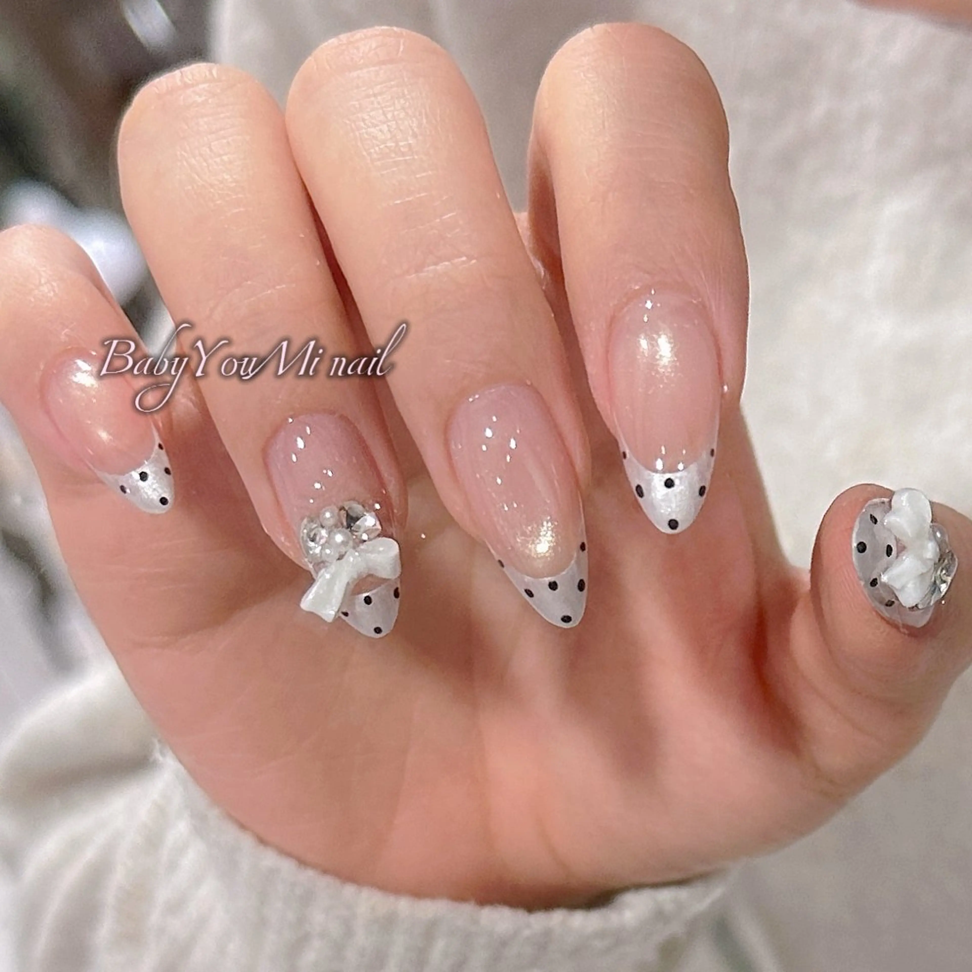 ネイル オーロラネイル 成人式 フットネイル フレンチネイル ジェルネイル ハンドネイル BabyYouMi nailのネイルデザイン