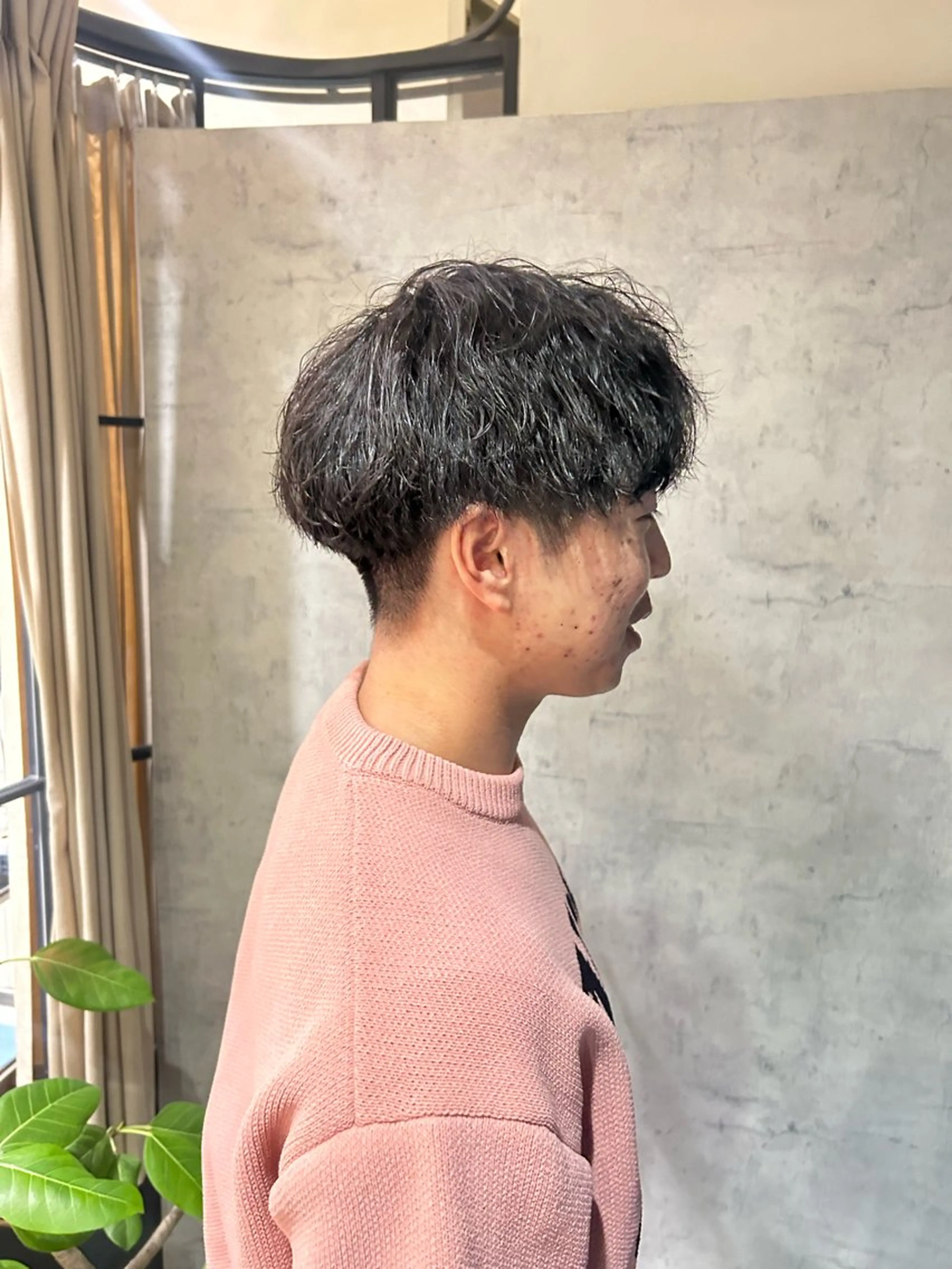 パーマ メンズ カット パーマ ボブレイヤー/ ブリーチ/miyuuのヘアスタイル