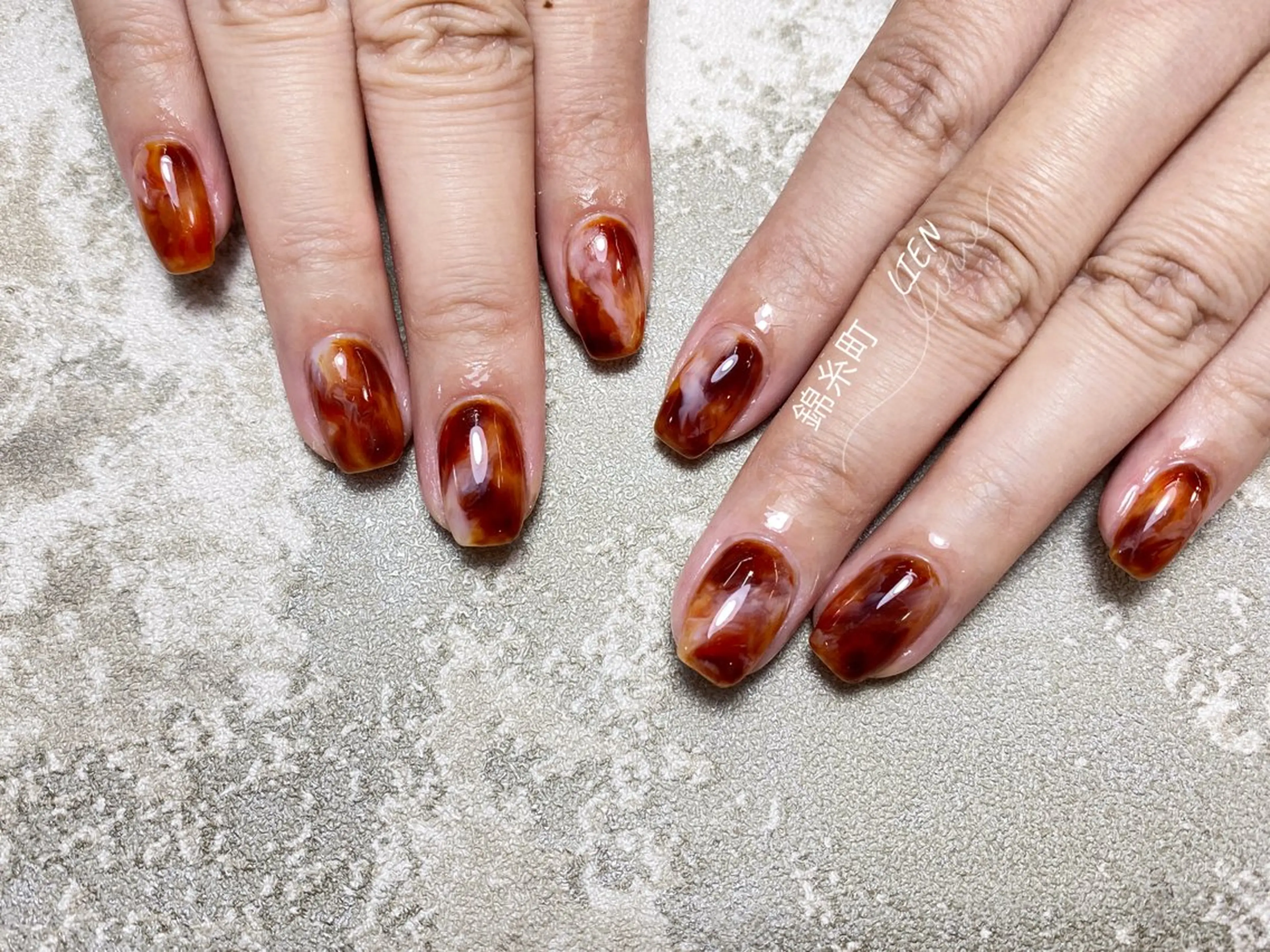 ネイル 大理石ネイル(マーブル) Lien_リエン ゆみのネイルデザイン
